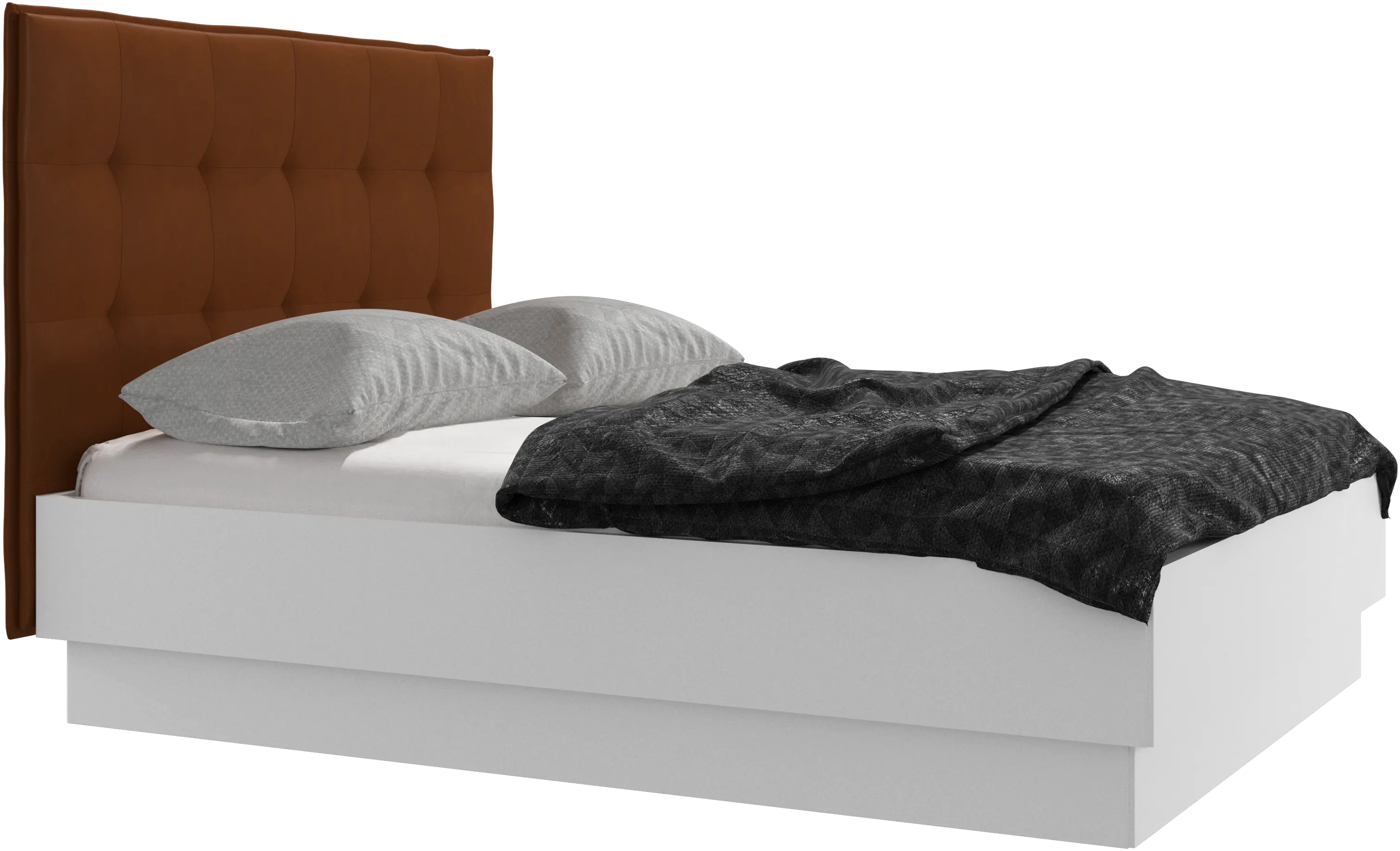 Lugano storage bed with lift-up frame and slats, excl. mattress