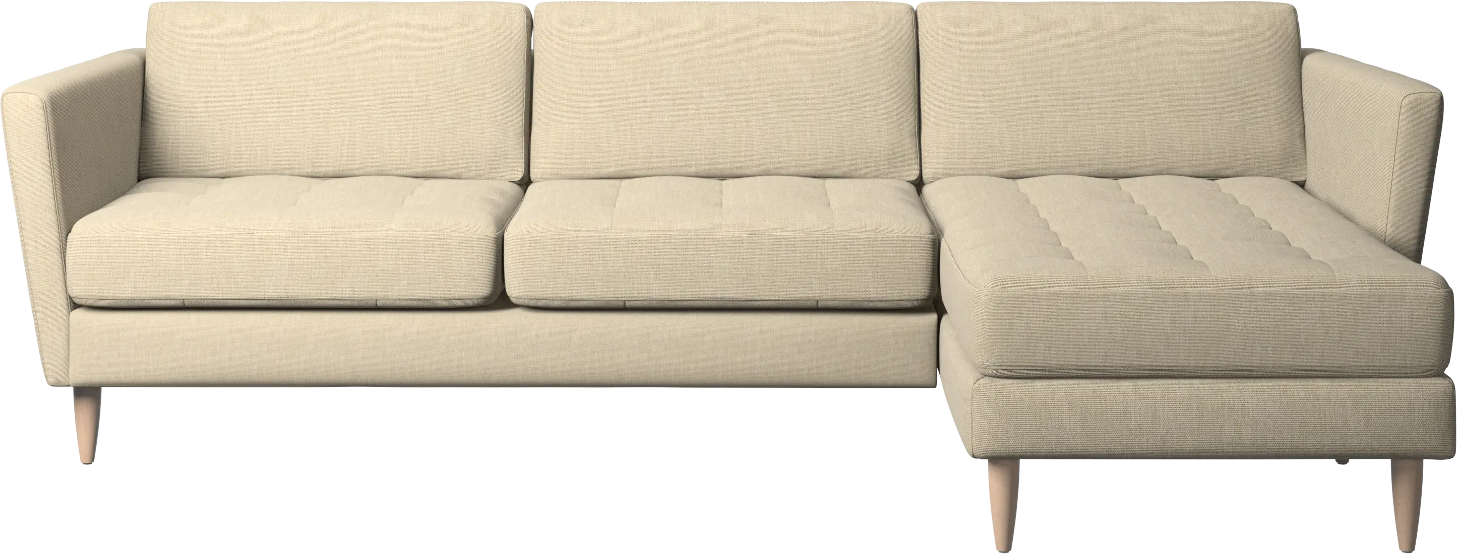 Osaka sofa with resting unit, tufted seat