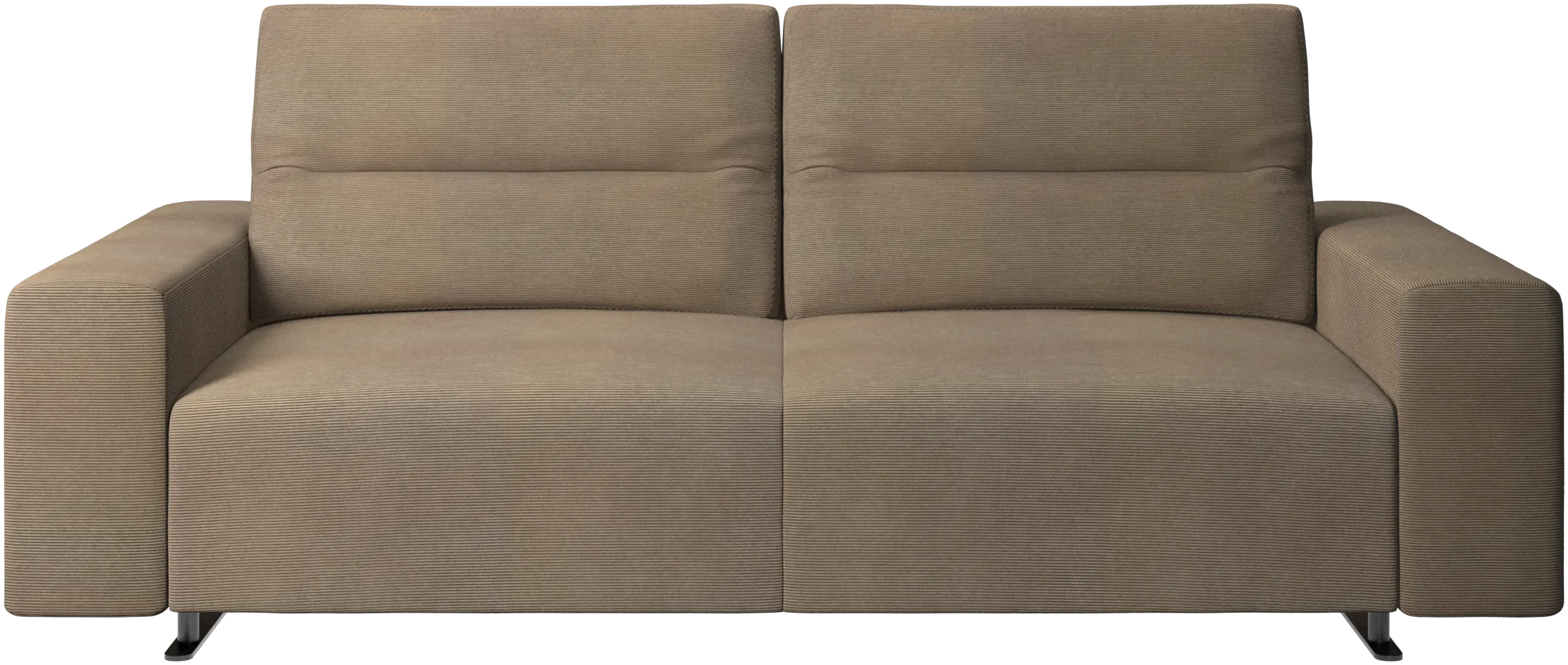 Hampton sofa with adjustable back and storage on the right side