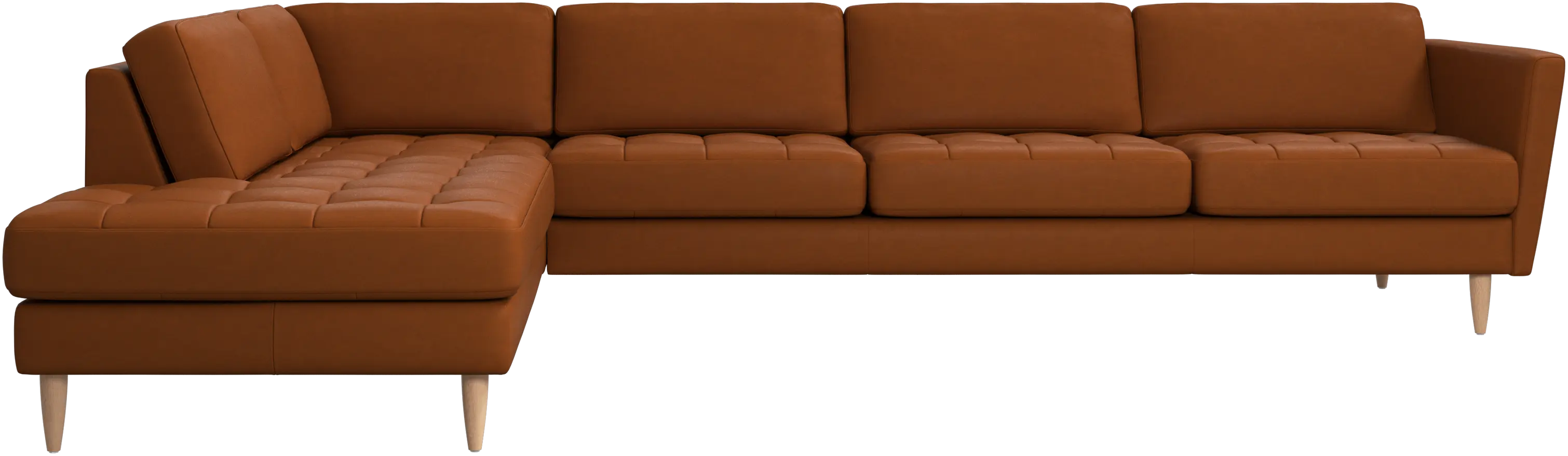 Osaka corner sofa with lounging unit, tufted seat