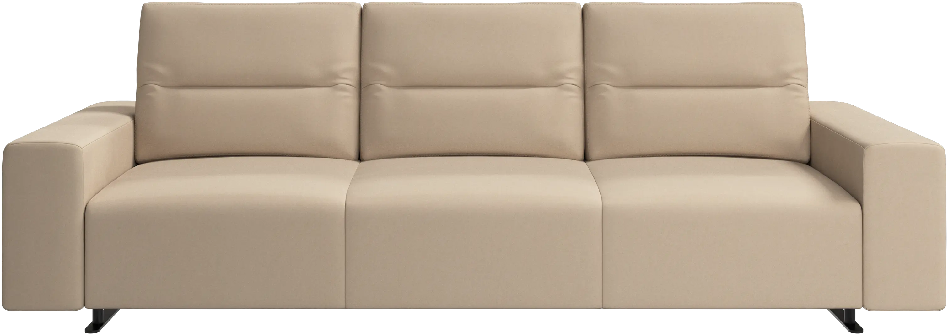 Hampton sofa with adjustable back and storage on the right side