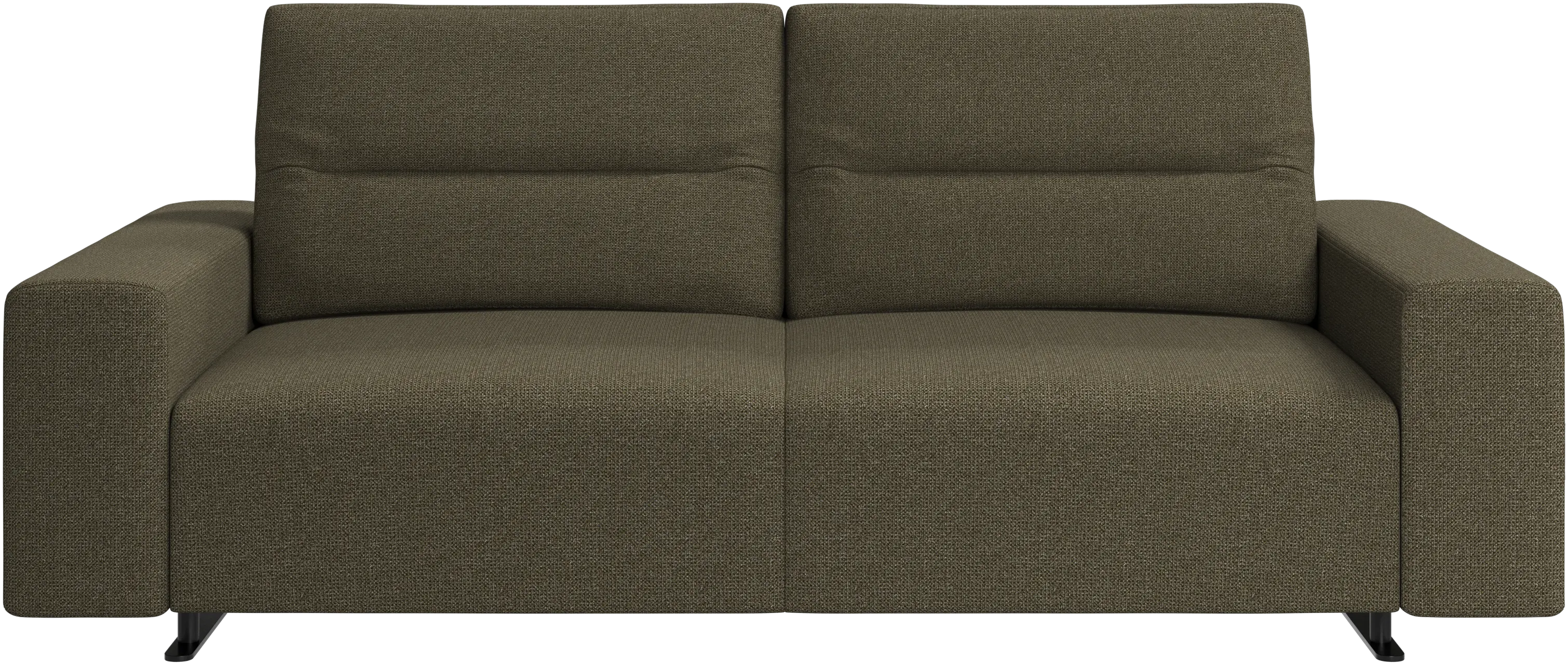 Hampton sofa with adjustable back and storage on the left side