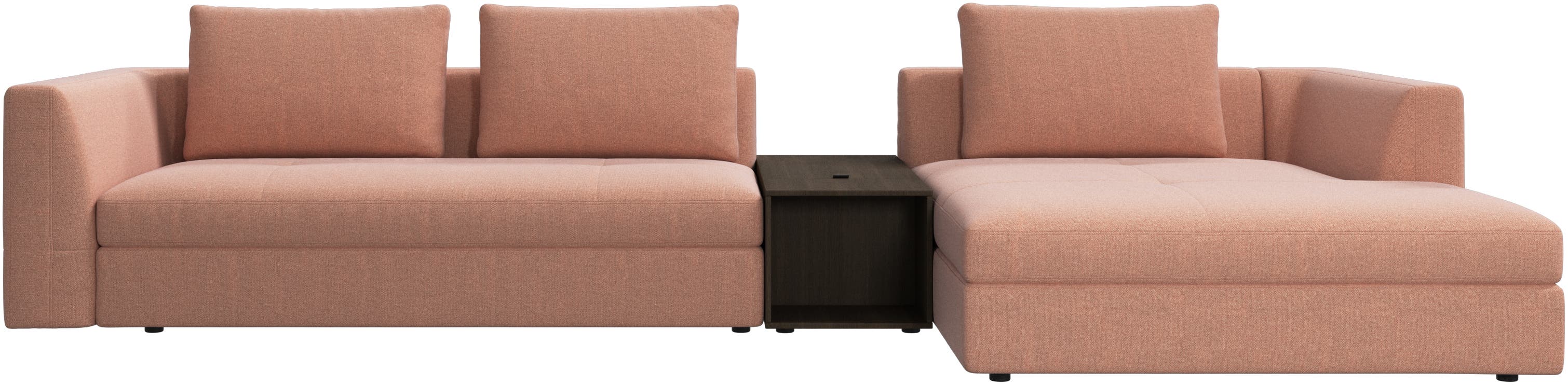 Bergamo chaise longue sofa with storage
