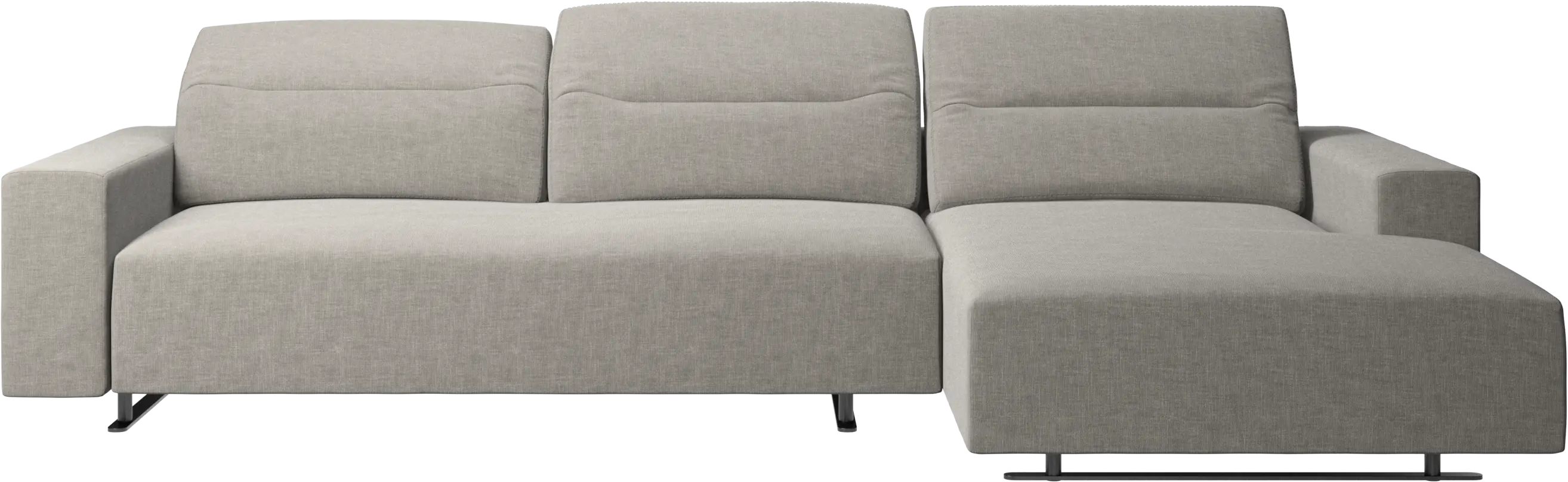 Hampton sofa with adjustable back, resting unit and storage both sides
