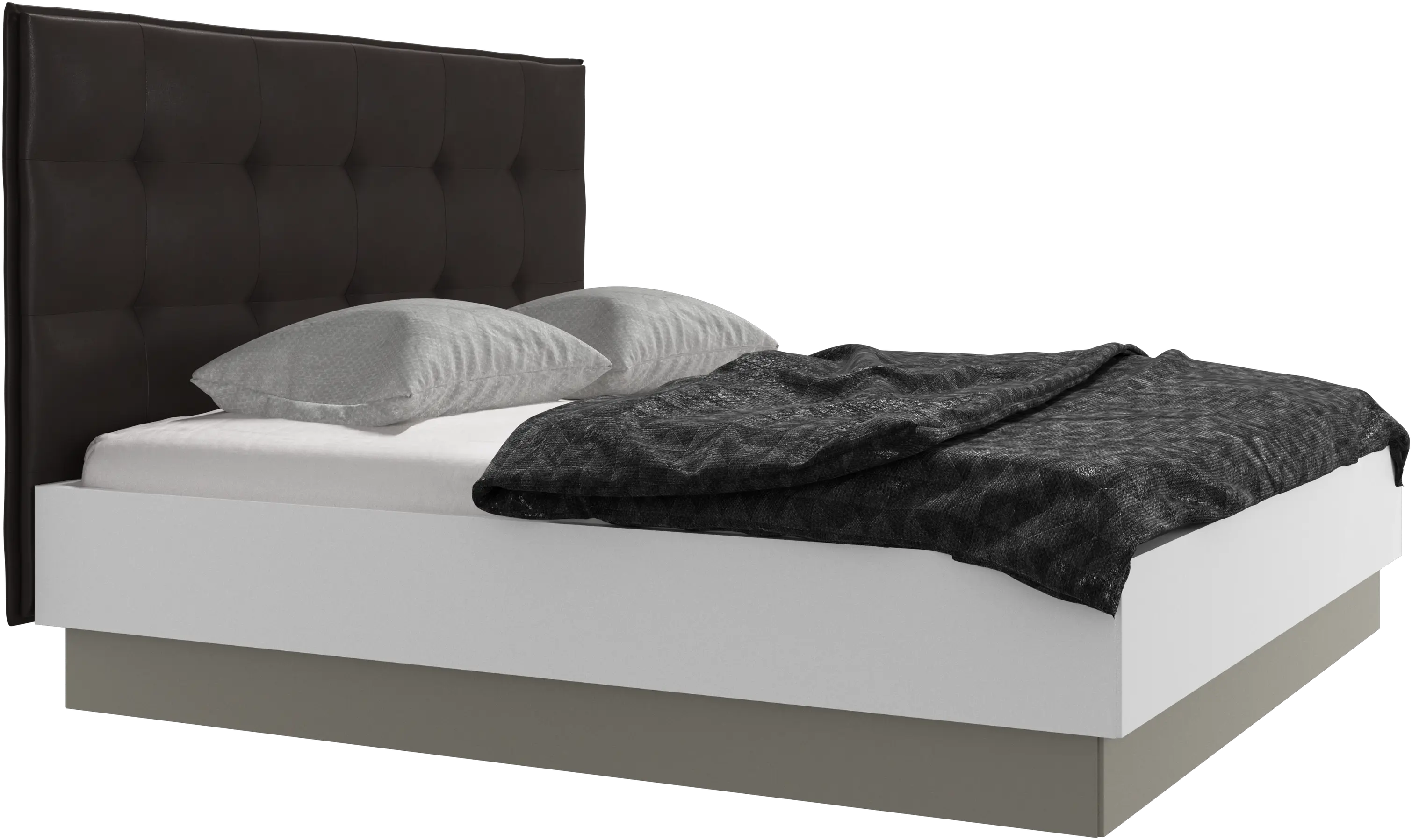 Lugano storage bed with lift-up frame and slats, excl. mattress