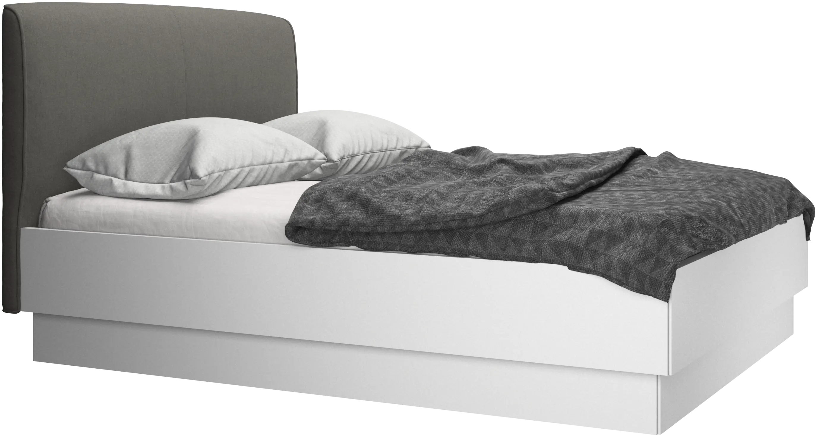 Houston, upholstered bed with storage