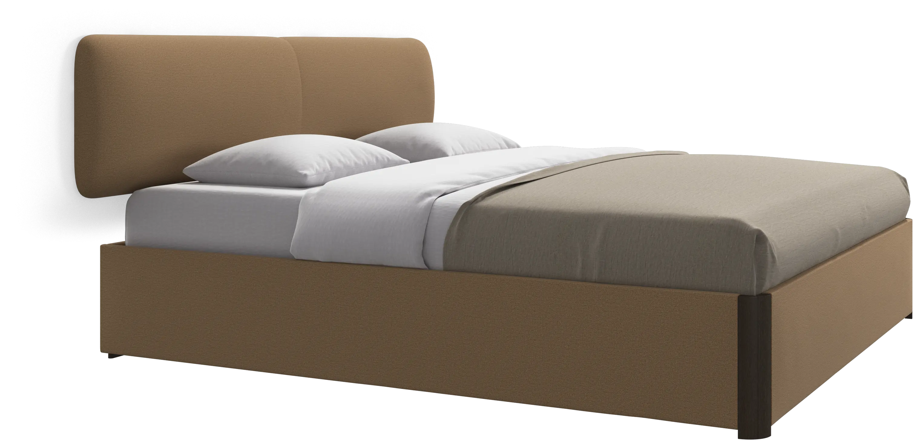 Element bed, wall-mounted headboard, with slats and storage solution, excl. mattress