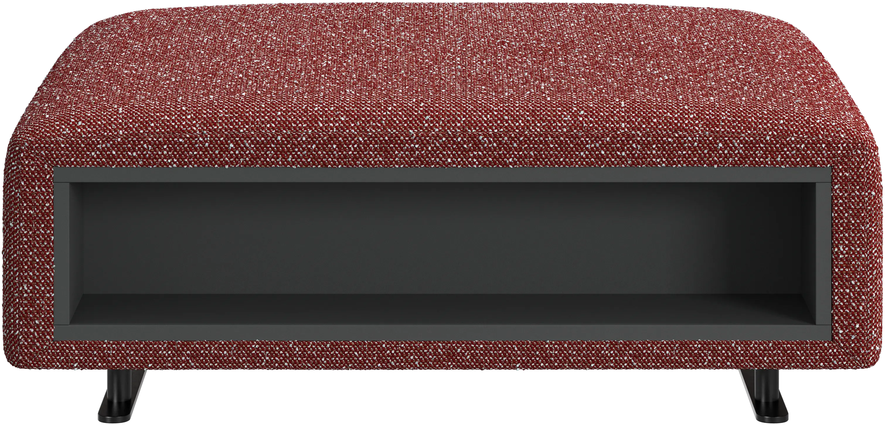 Hampton footstool with storage left and right sides