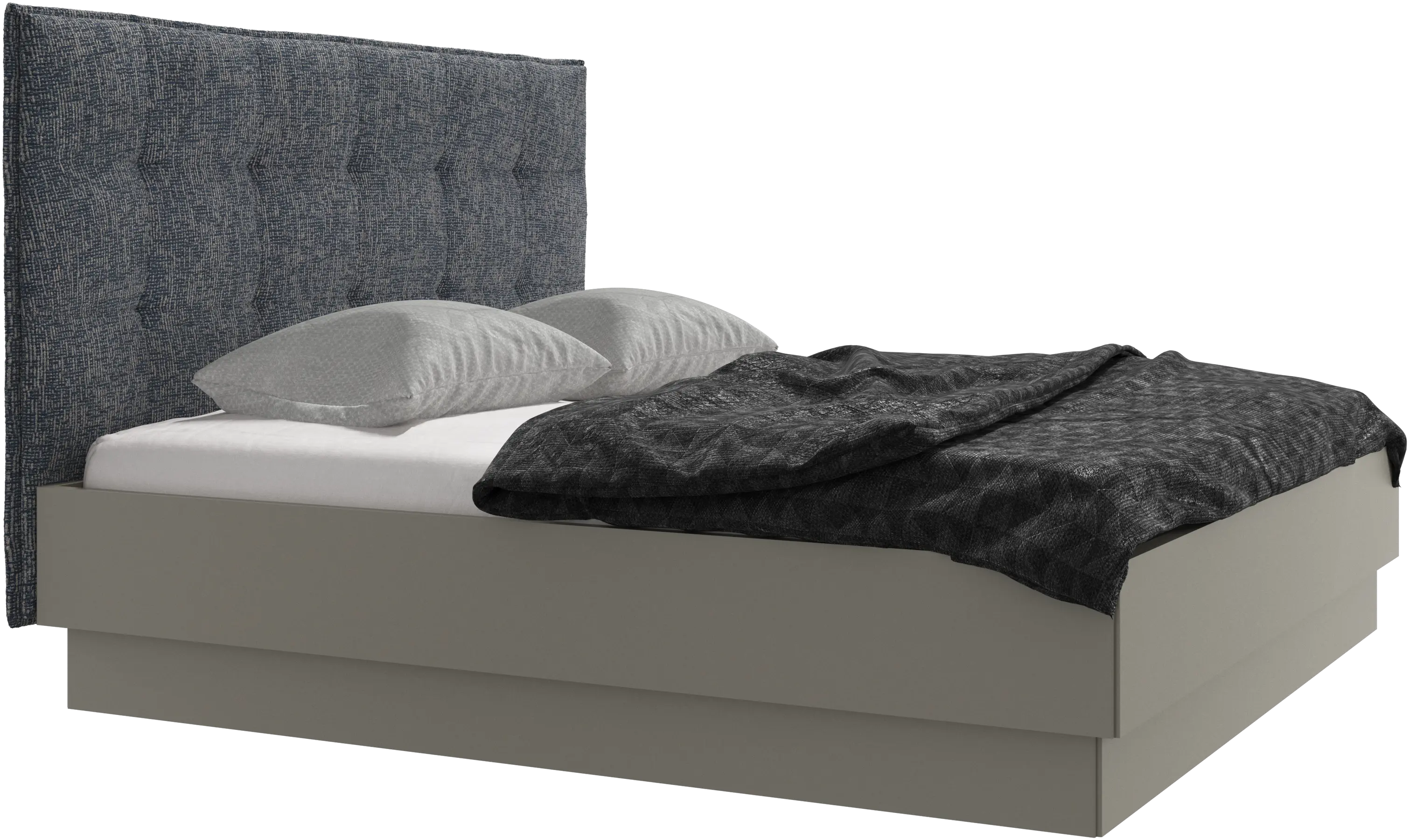 Lugano storage bed with lift-up frame and slats, excl. mattress