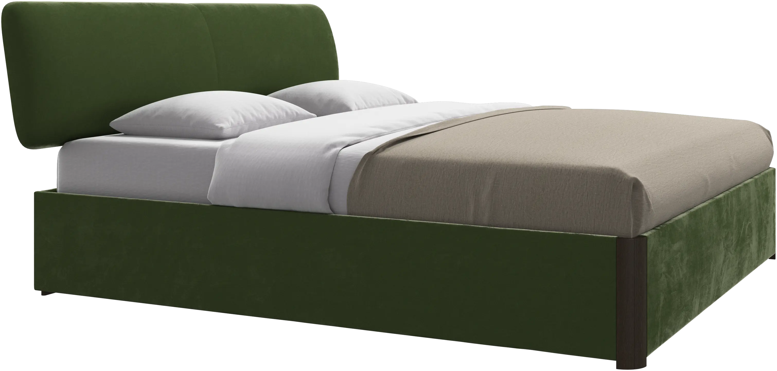 Element cama, cabecero montado en la cama, con láminas, excl. colchón