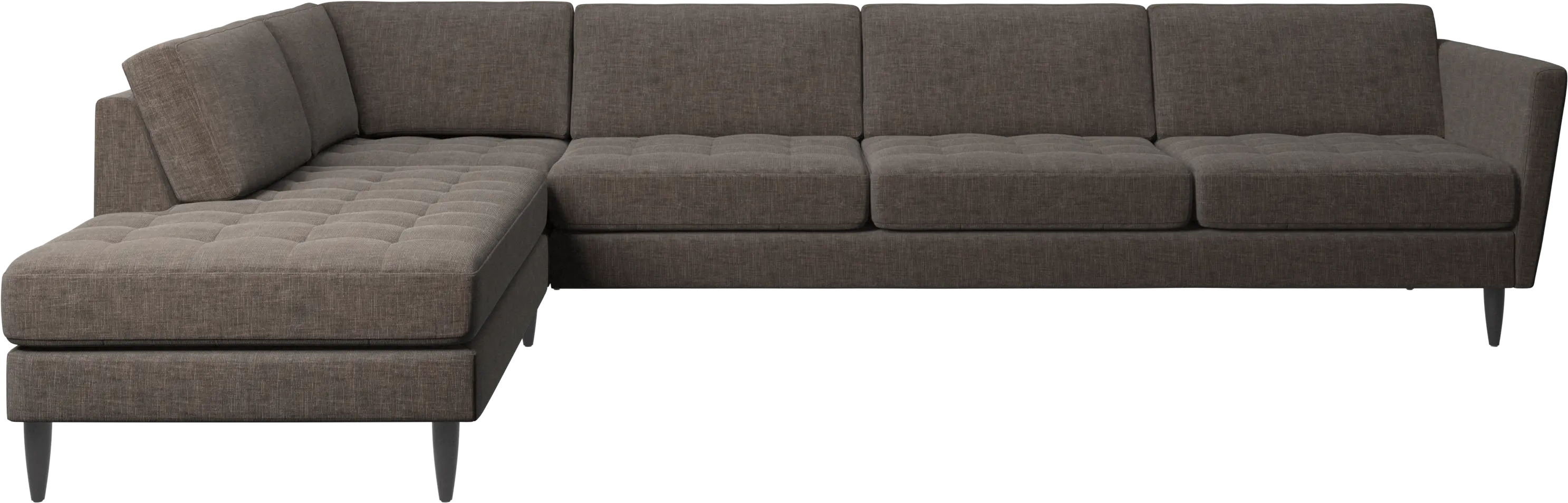 Osaka corner sofa with lounging unit, tufted seat