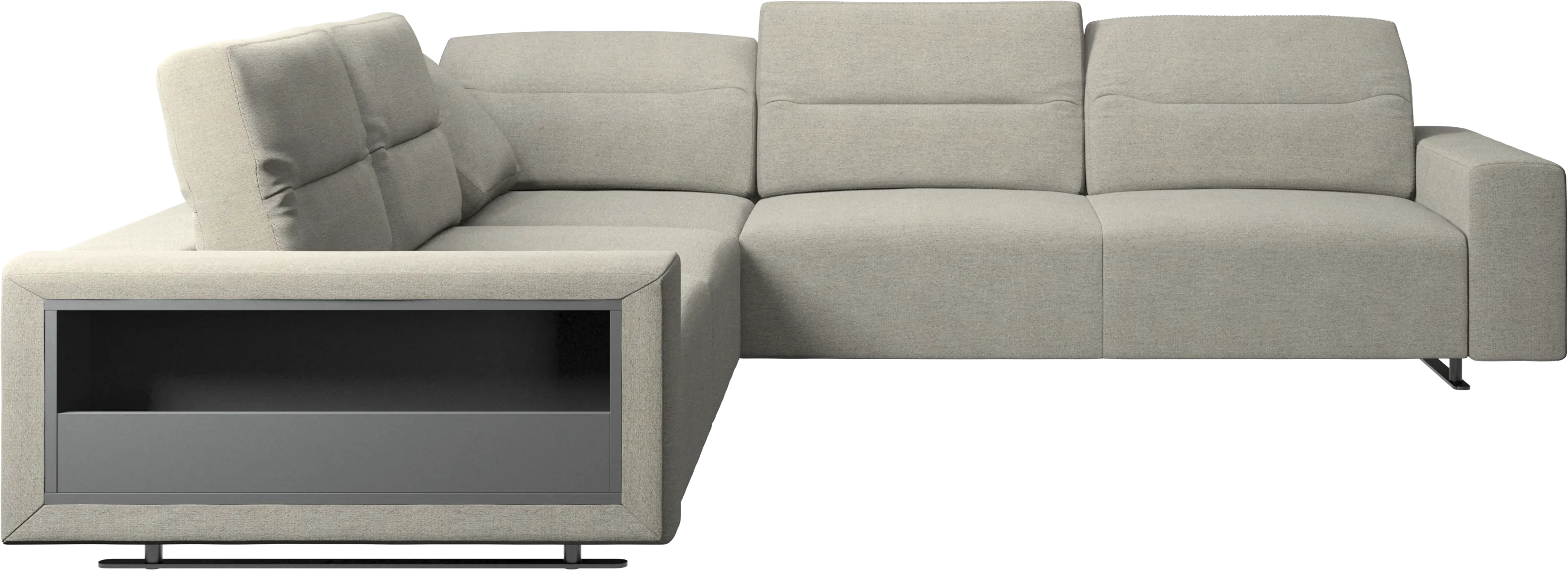 Hampton corner sofa with adjustable back and storage