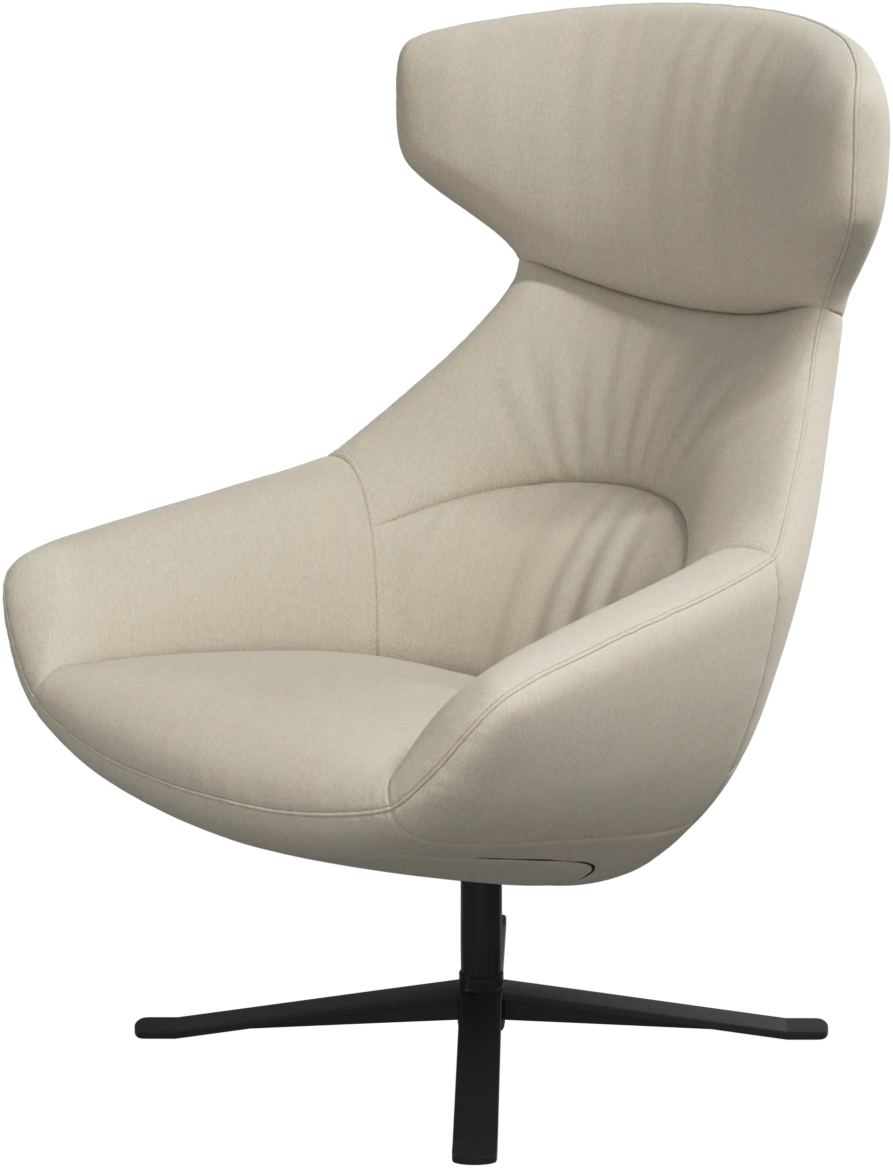 Porto chair with reclining back function and swivel base