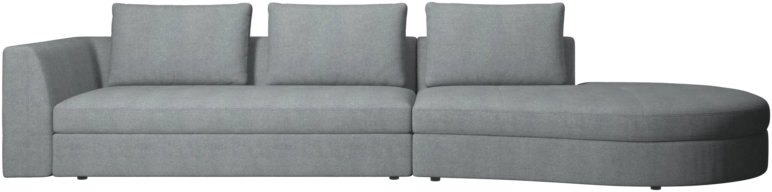 Bergamo sofa with round lounging unit,right