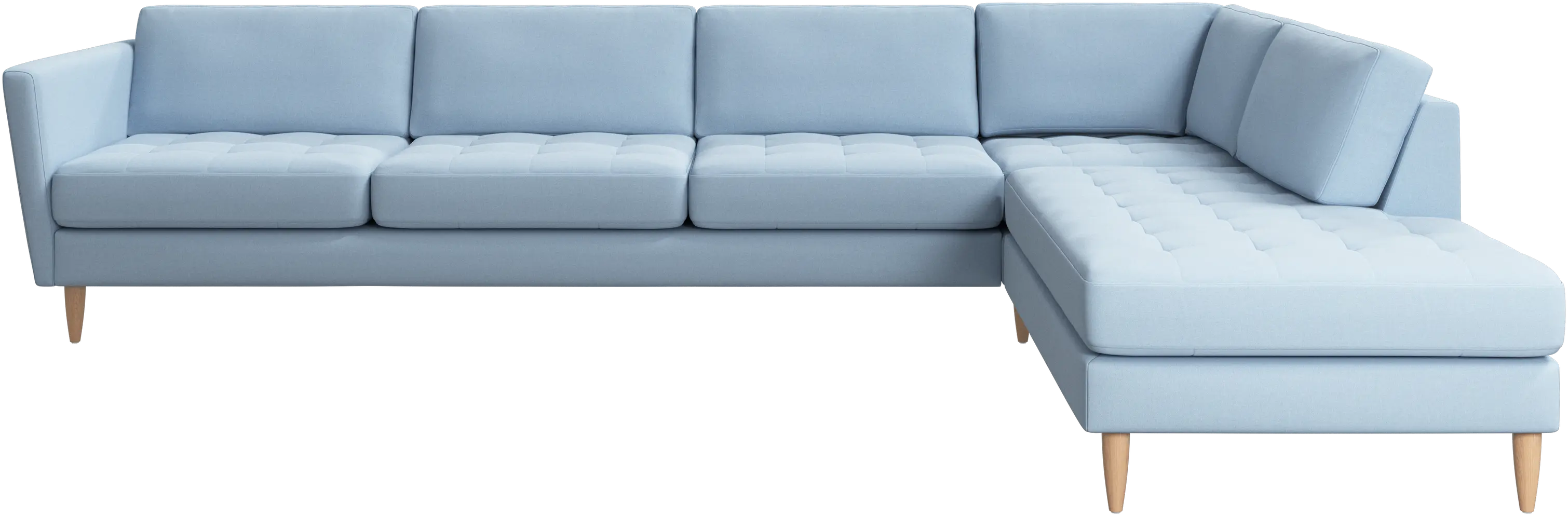 Osaka corner sofa with lounging unit, tufted seat