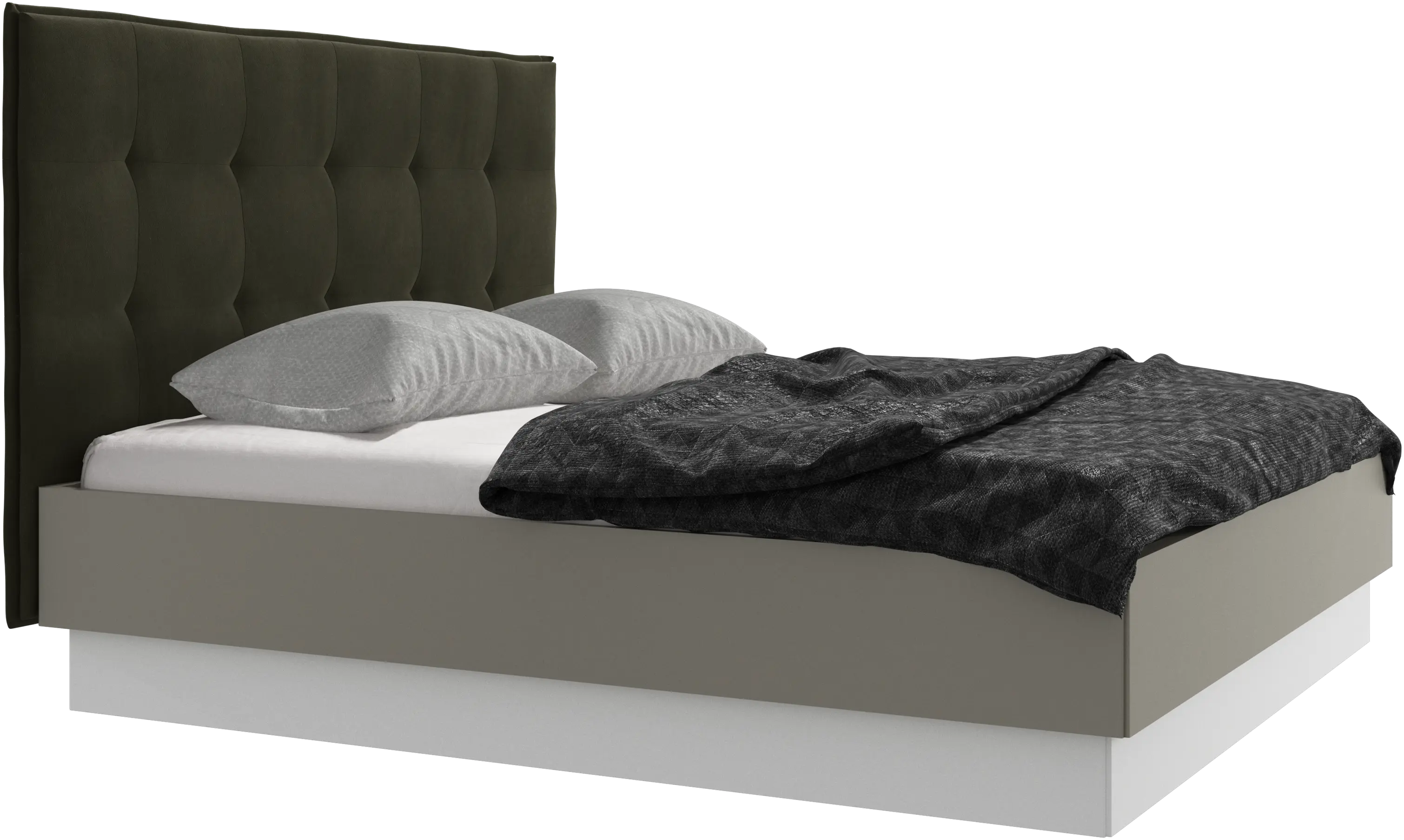 Lugano storage bed with lift-up frame and slats, excl. mattress