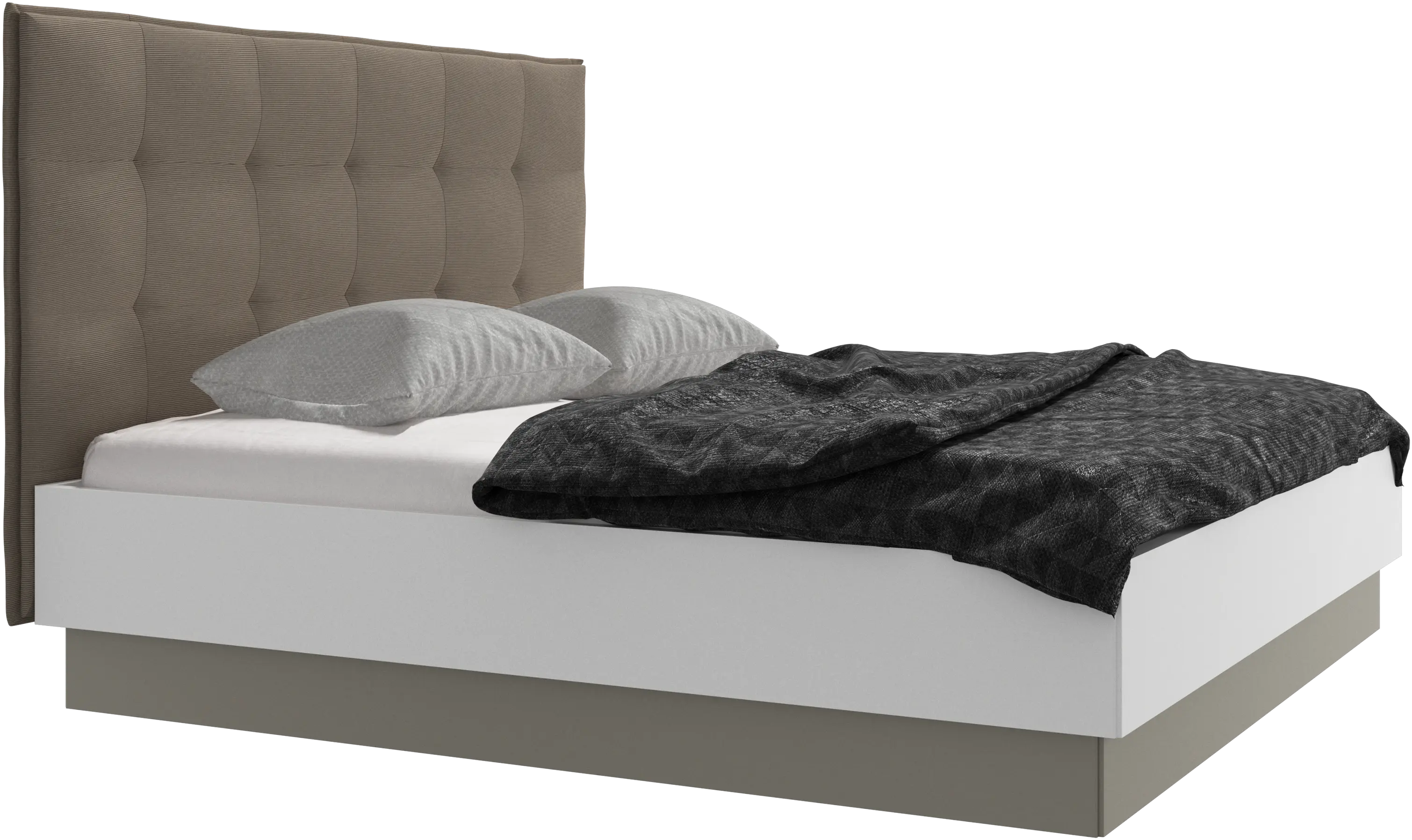 Lugano storage bed with lift-up frame and slats, excl. mattress