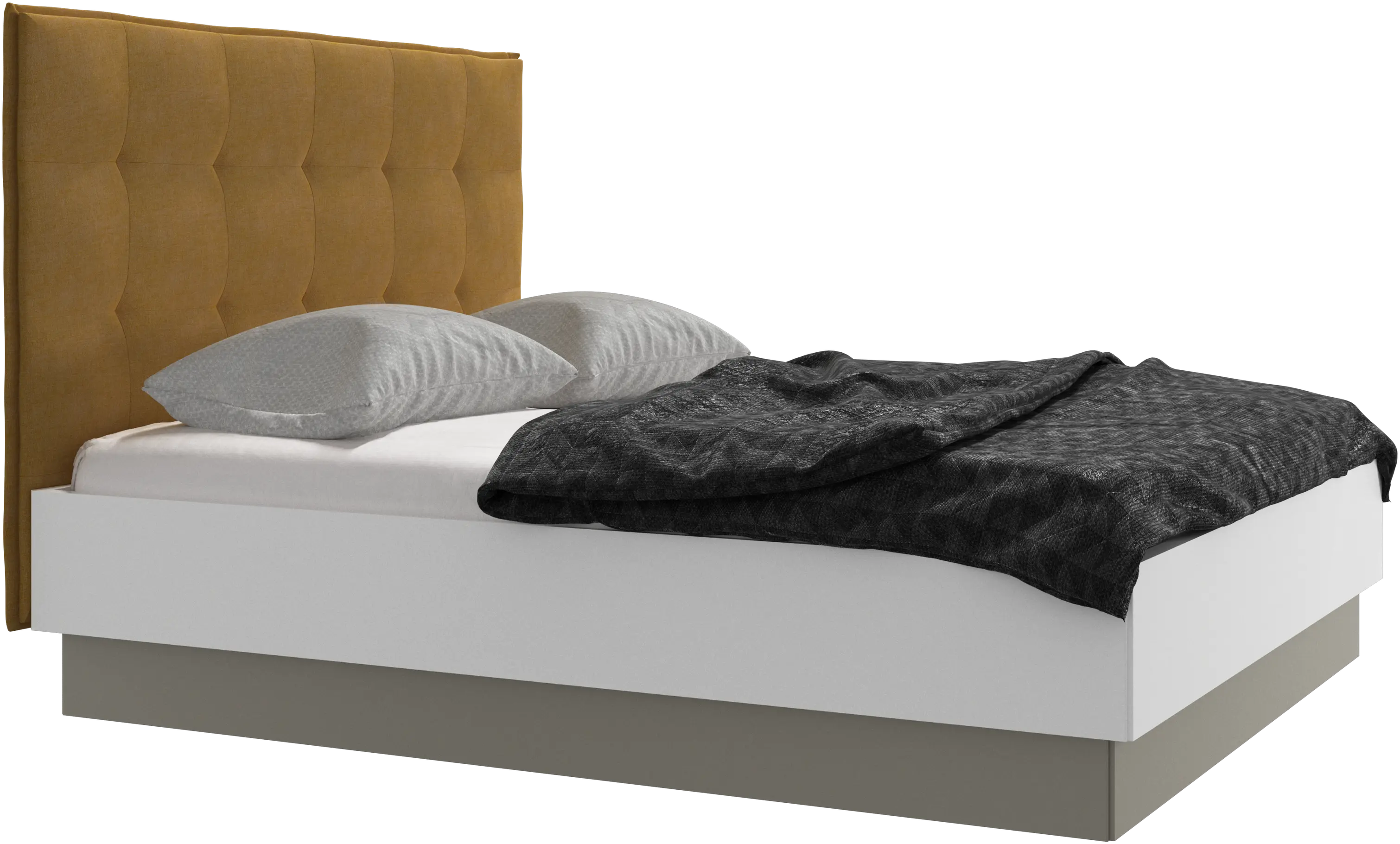 Lugano storage bed with lift-up frame and slats, excl. mattress