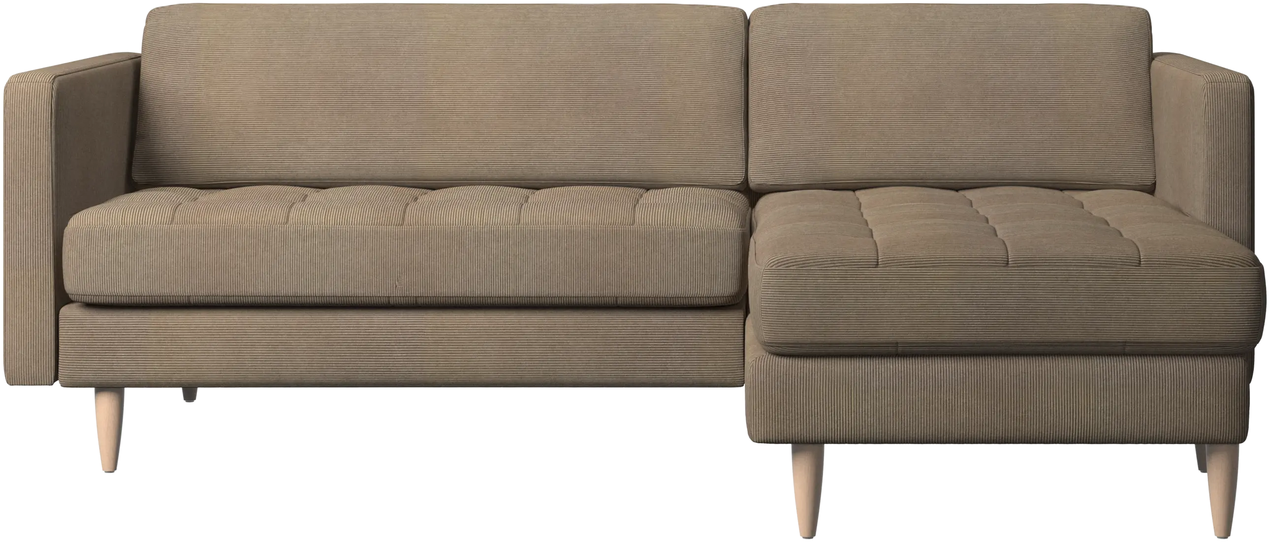 Osaka sofa with resting unit, tufted seat