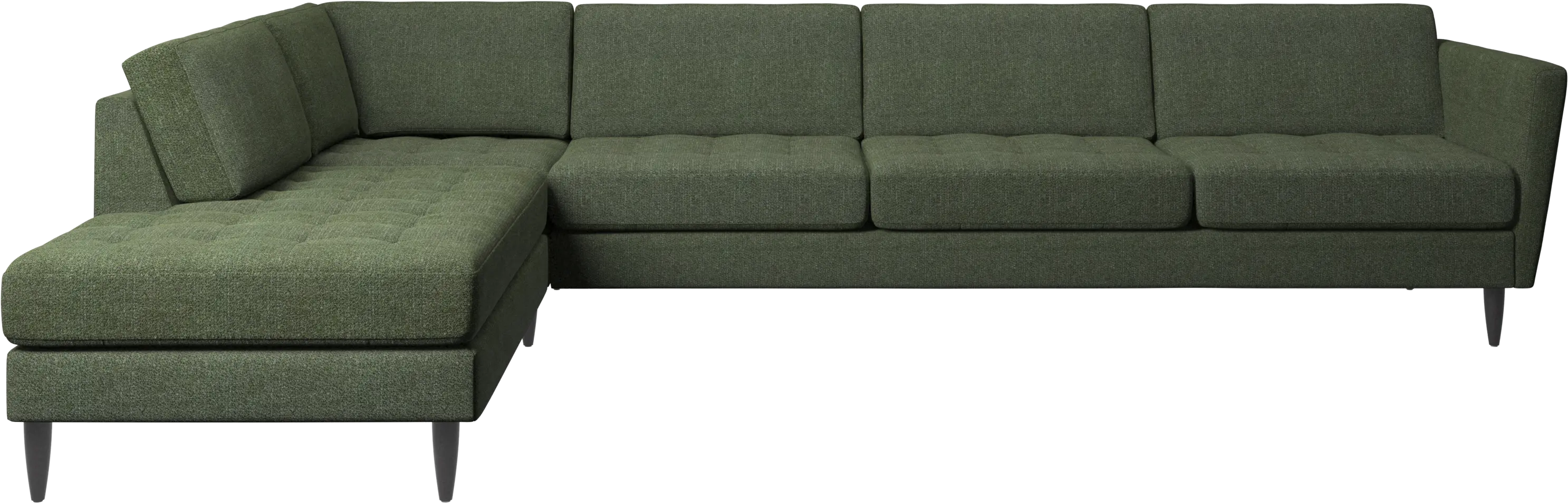 Osaka corner sofa with lounging unit, tufted seat