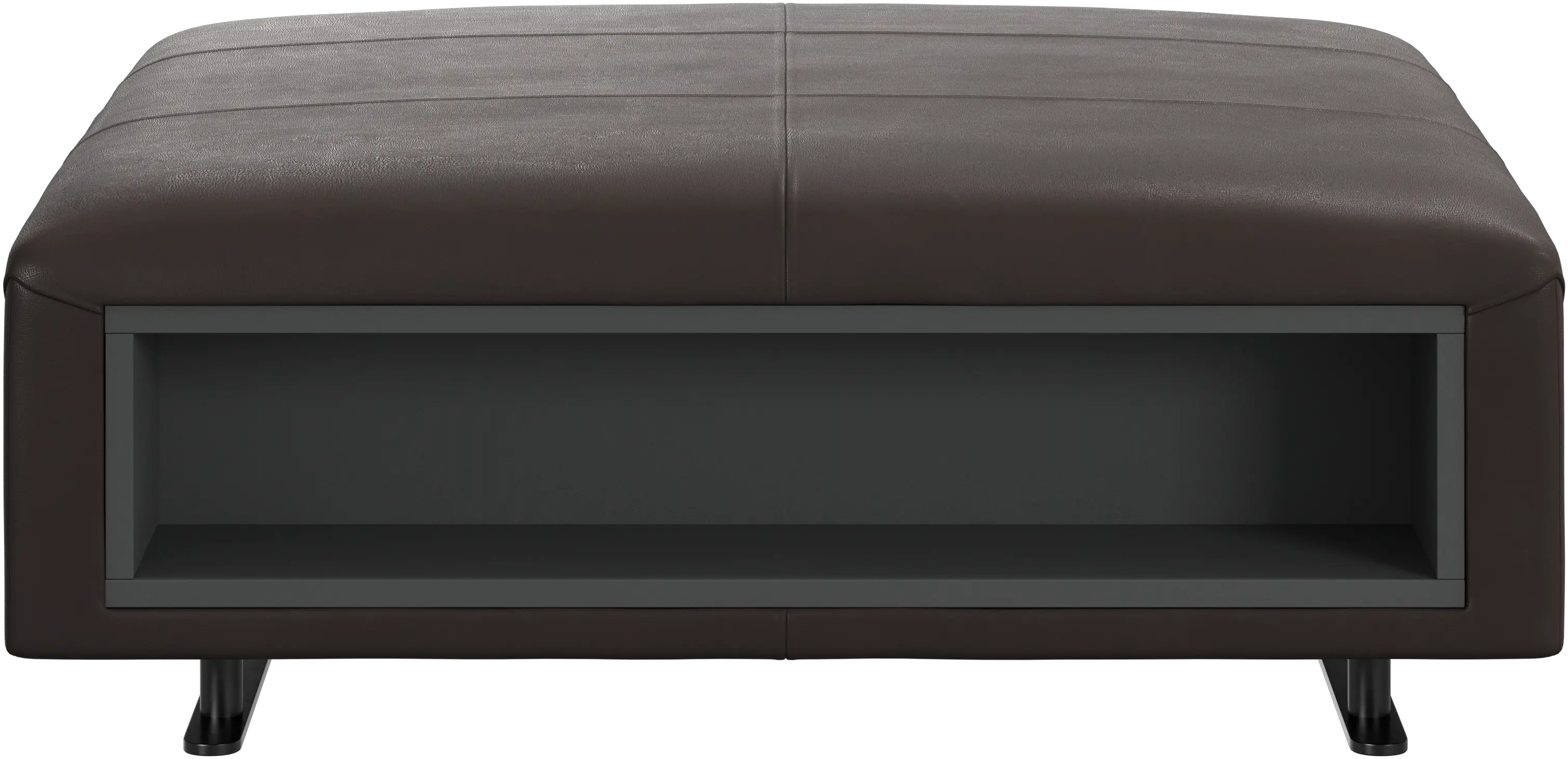 Hampton footstool with storage left and right sides