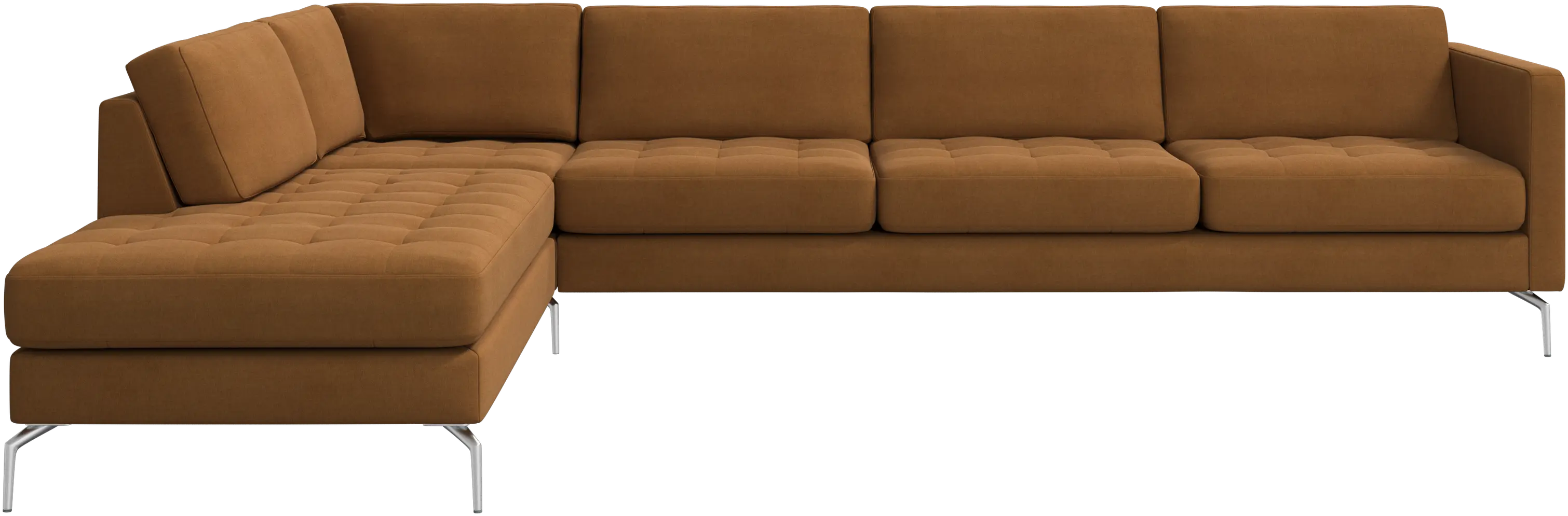 Osaka corner sofa with lounging unit, tufted seat