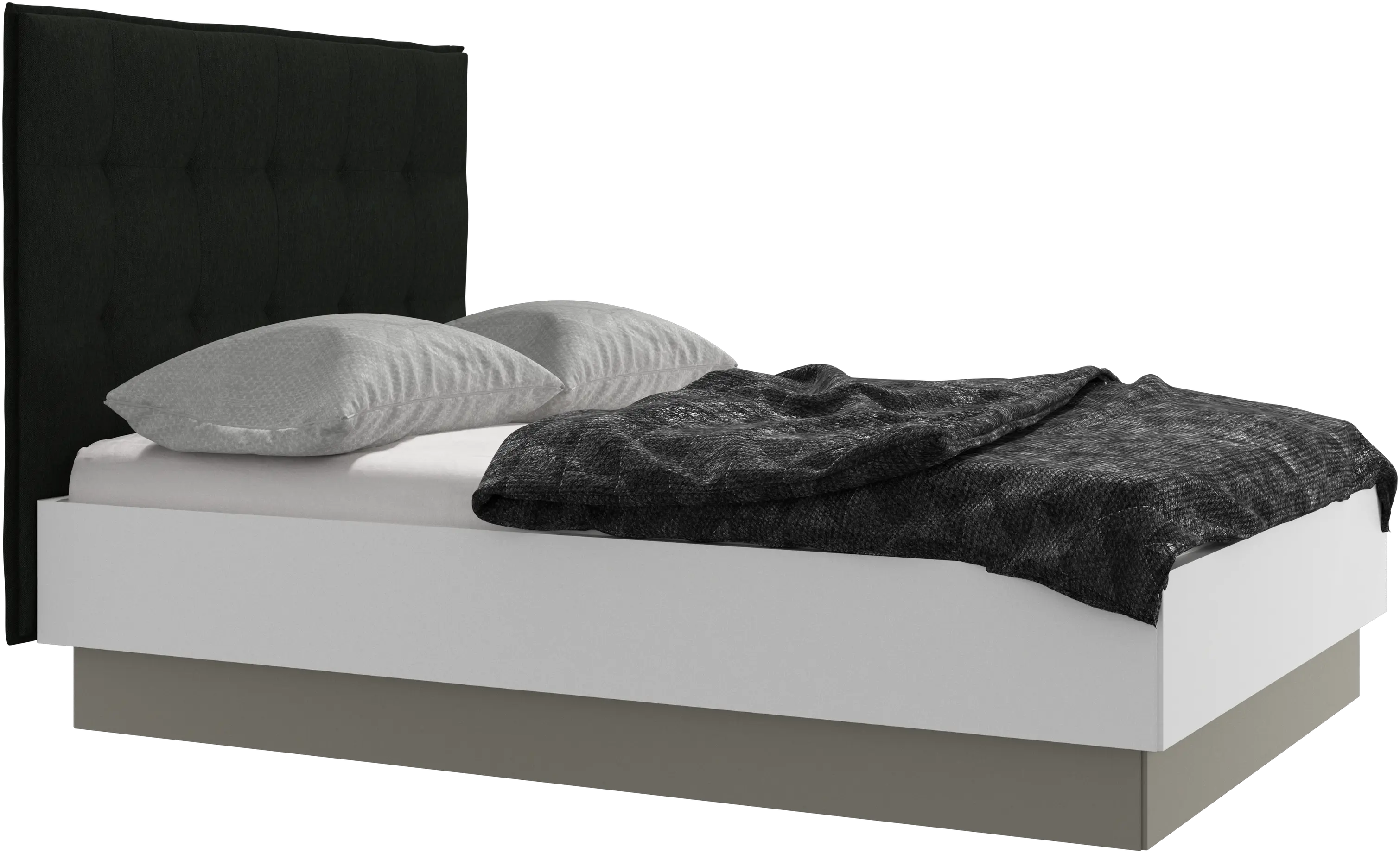 Lugano storage bed with lift-up frame and slats, excl. mattress