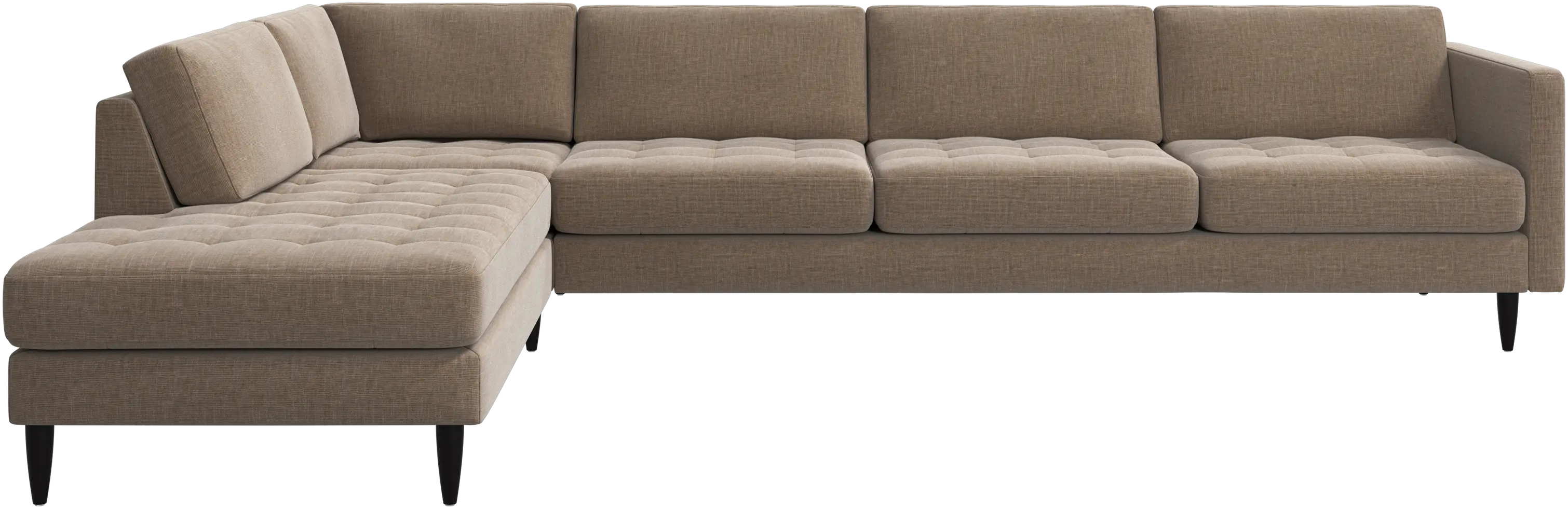Canapé d'angle Osaka avec chaise longue, assise capitonnée