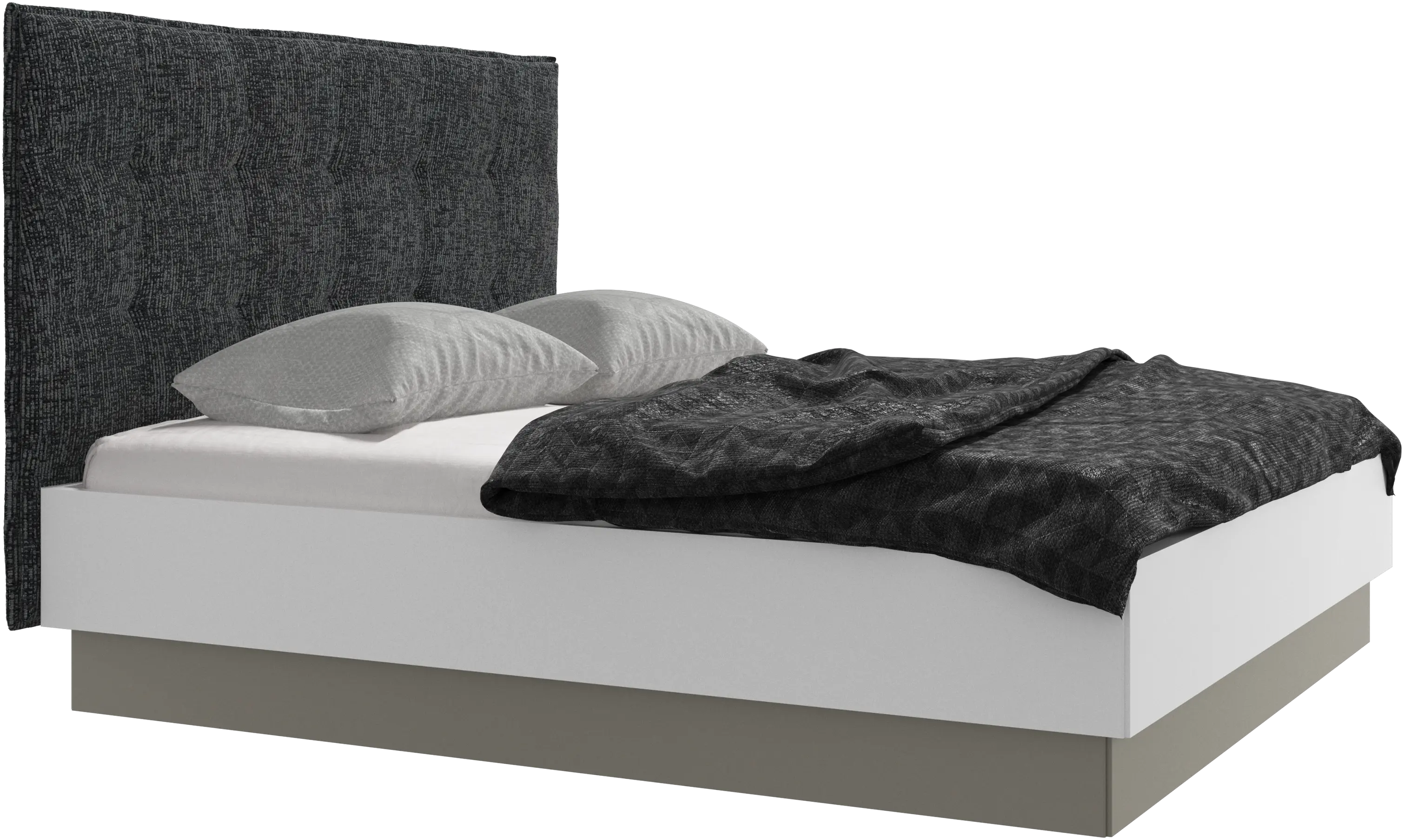 Cama con canapé Lugano, estructura elevable y tablado, no incluye colchón