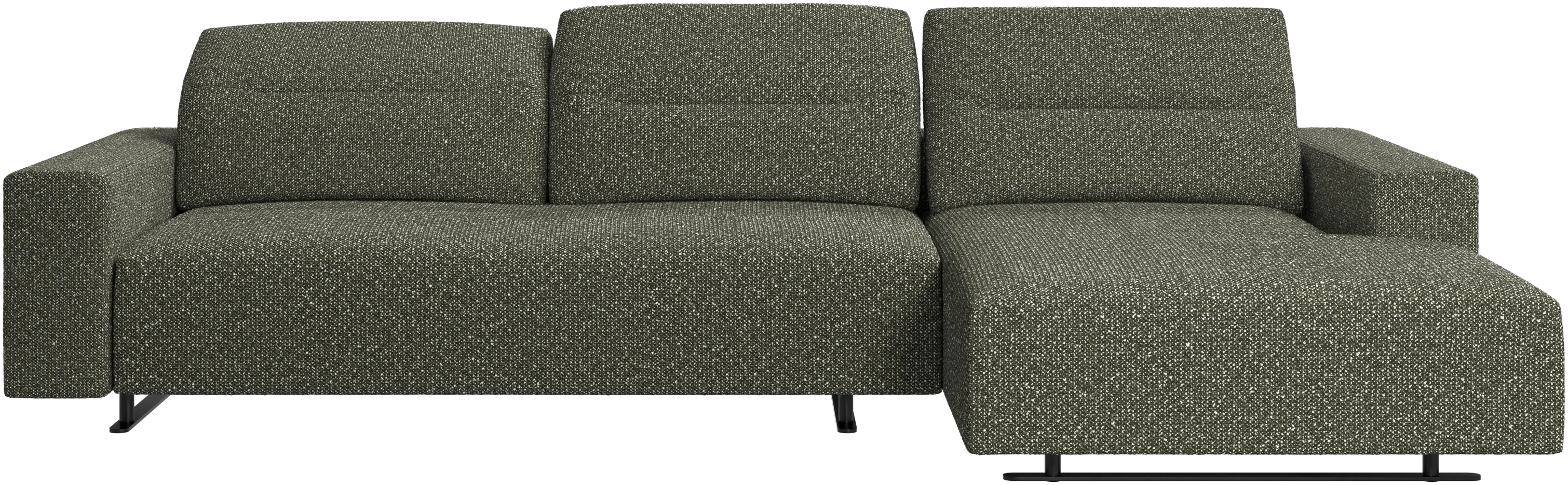 Hampton sofa with adjustable back, resting unit and storage both sides