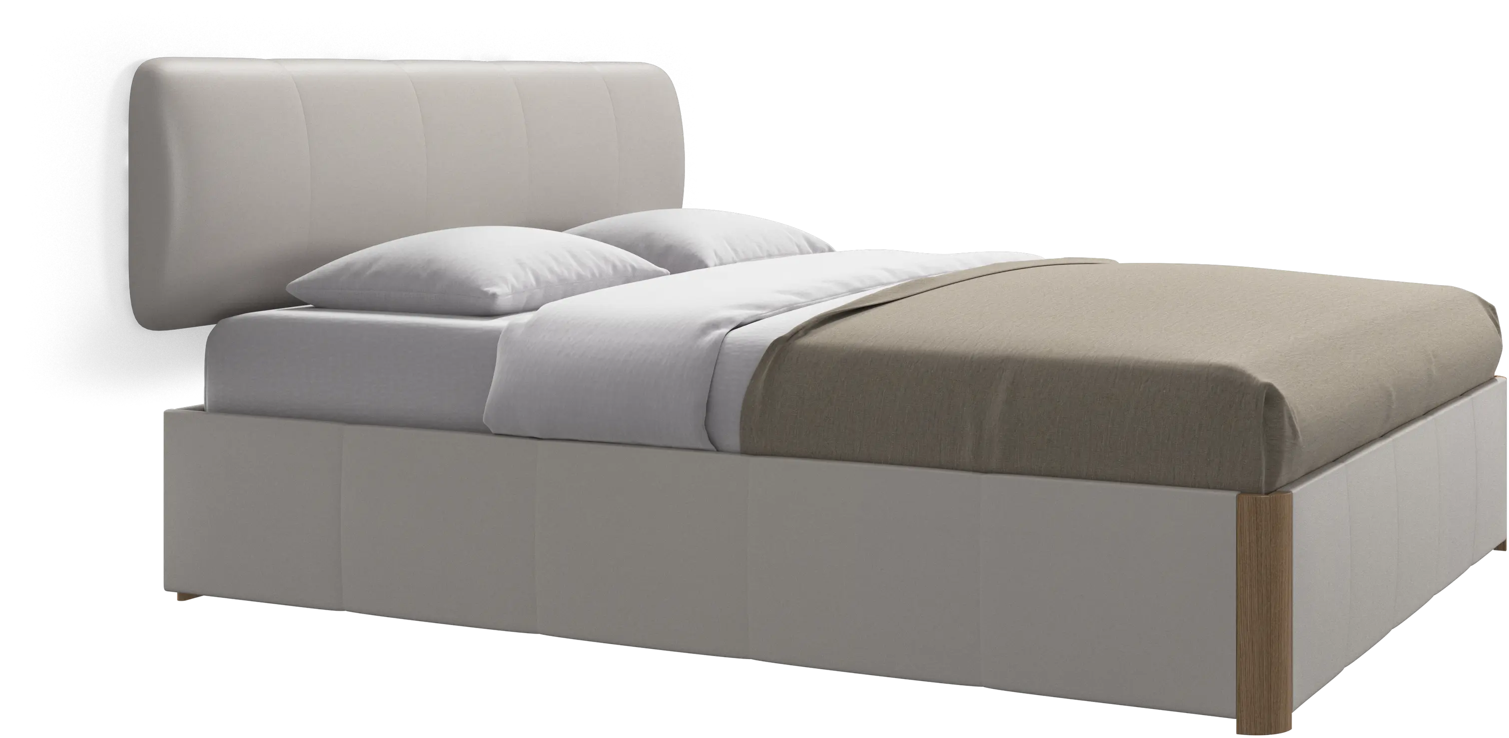Element bed, wall-mounted headboard, with slats, excl. mattress