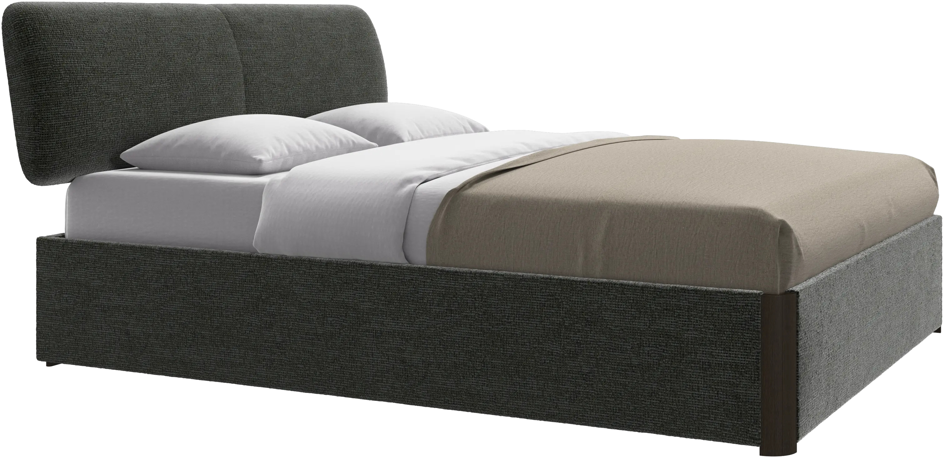 Element cama, cabecero montado en la cama, con láminas, excl. colchón