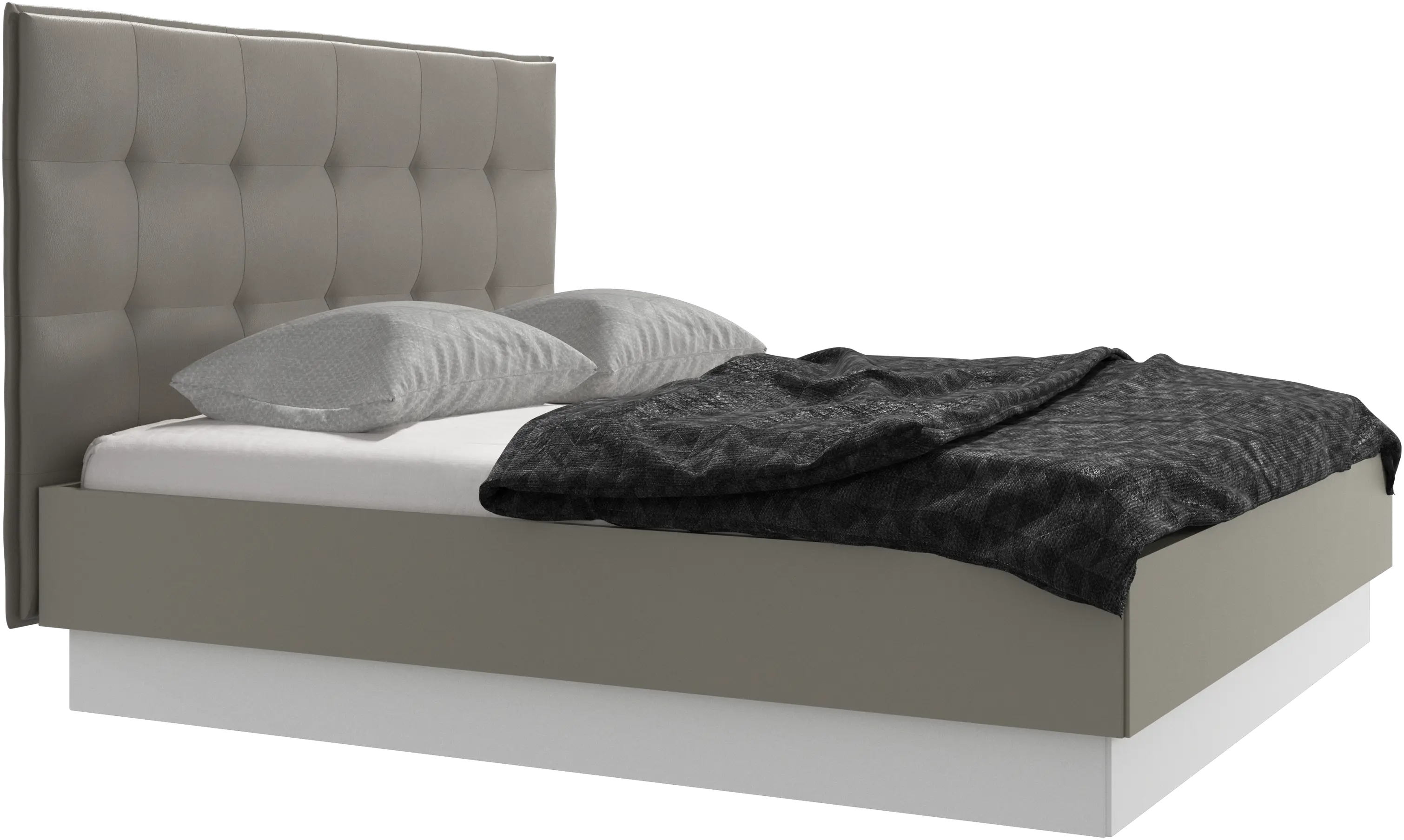 Cama con canapé Lugano, estructura elevable y tablado, no incluye colchón