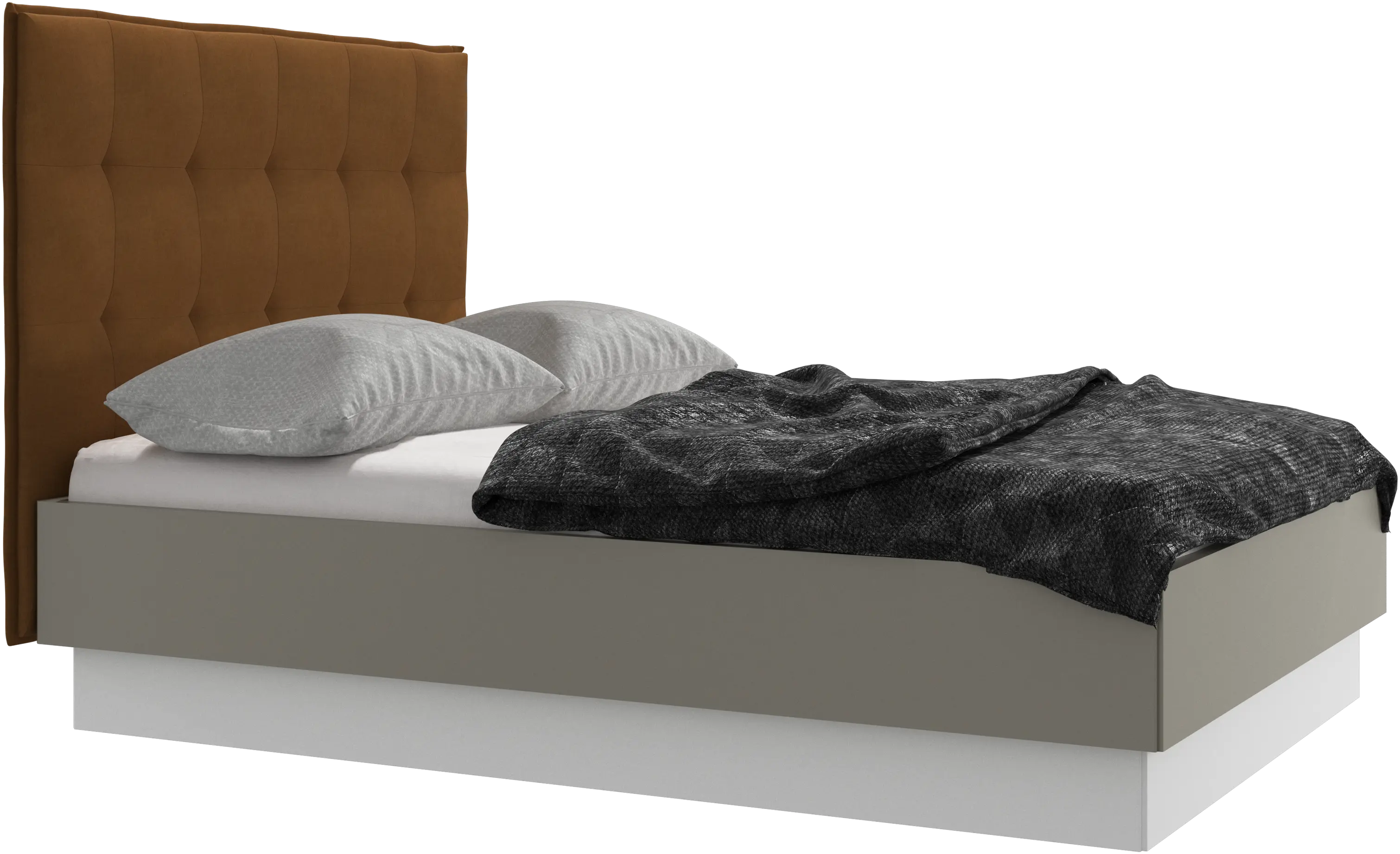 Lugano storage bed with lift-up frame and slats, excl. mattress
