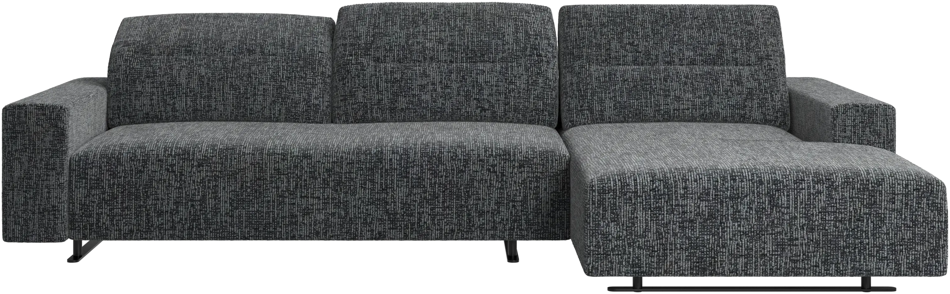Hampton sofa with adjustable back, resting unit and storage both sides