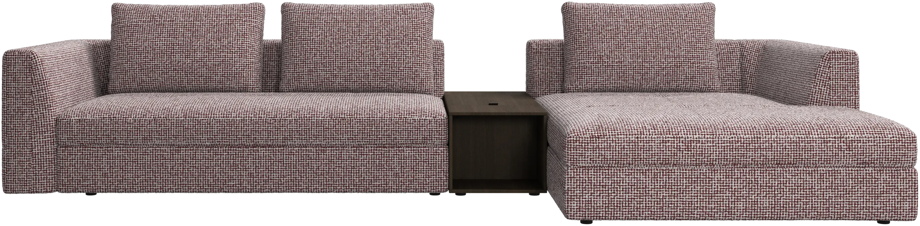 Bergamo chaise longue sofa with storage