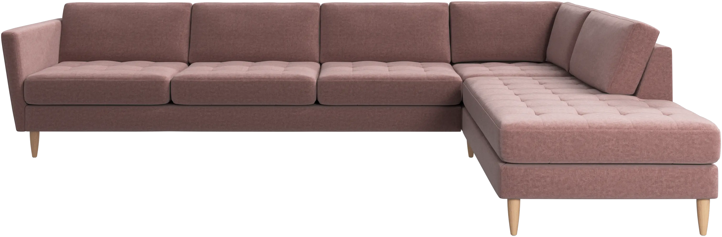 Osaka corner sofa with lounging unit, tufted seat