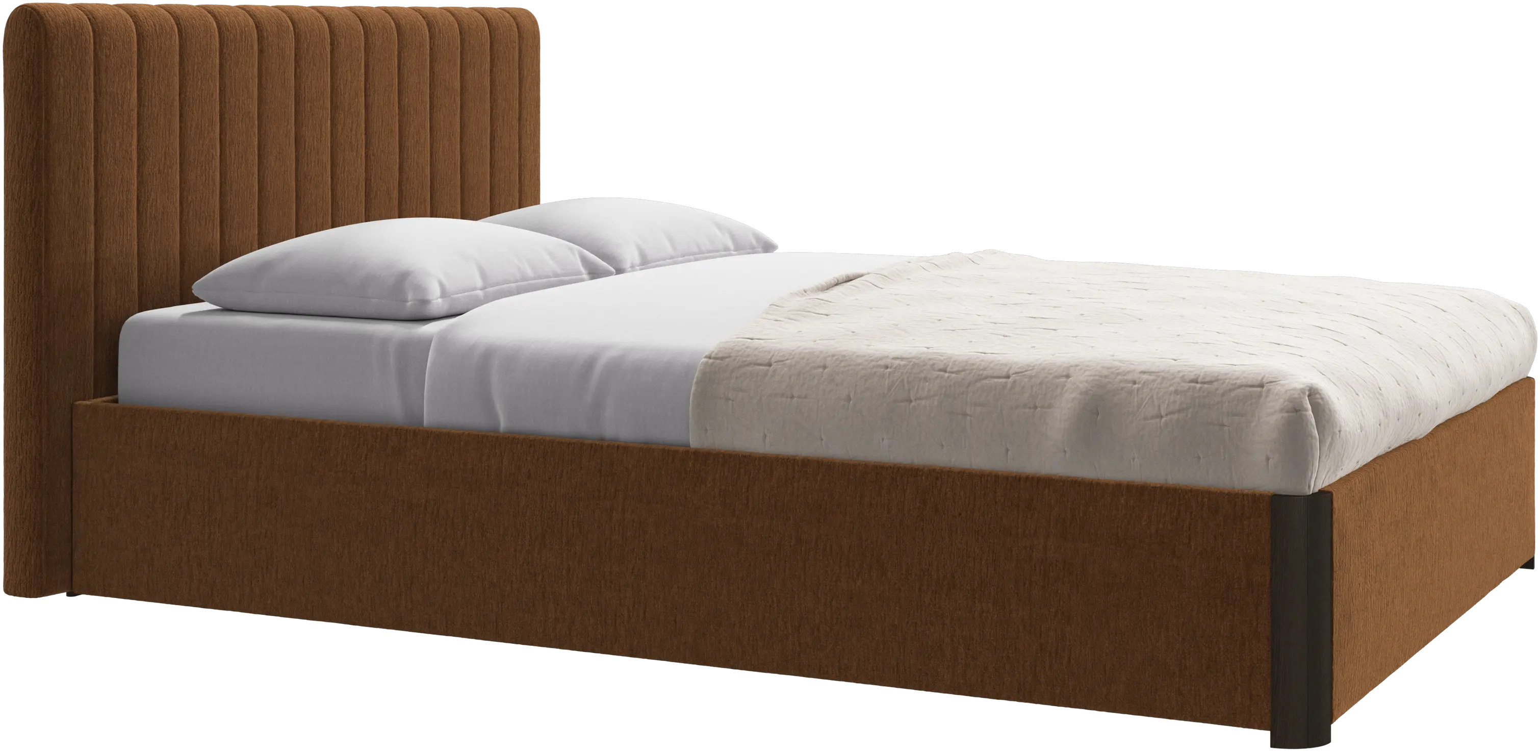 Element bed, bed-mounted headboard, with slats and storage solution, excl. mattress