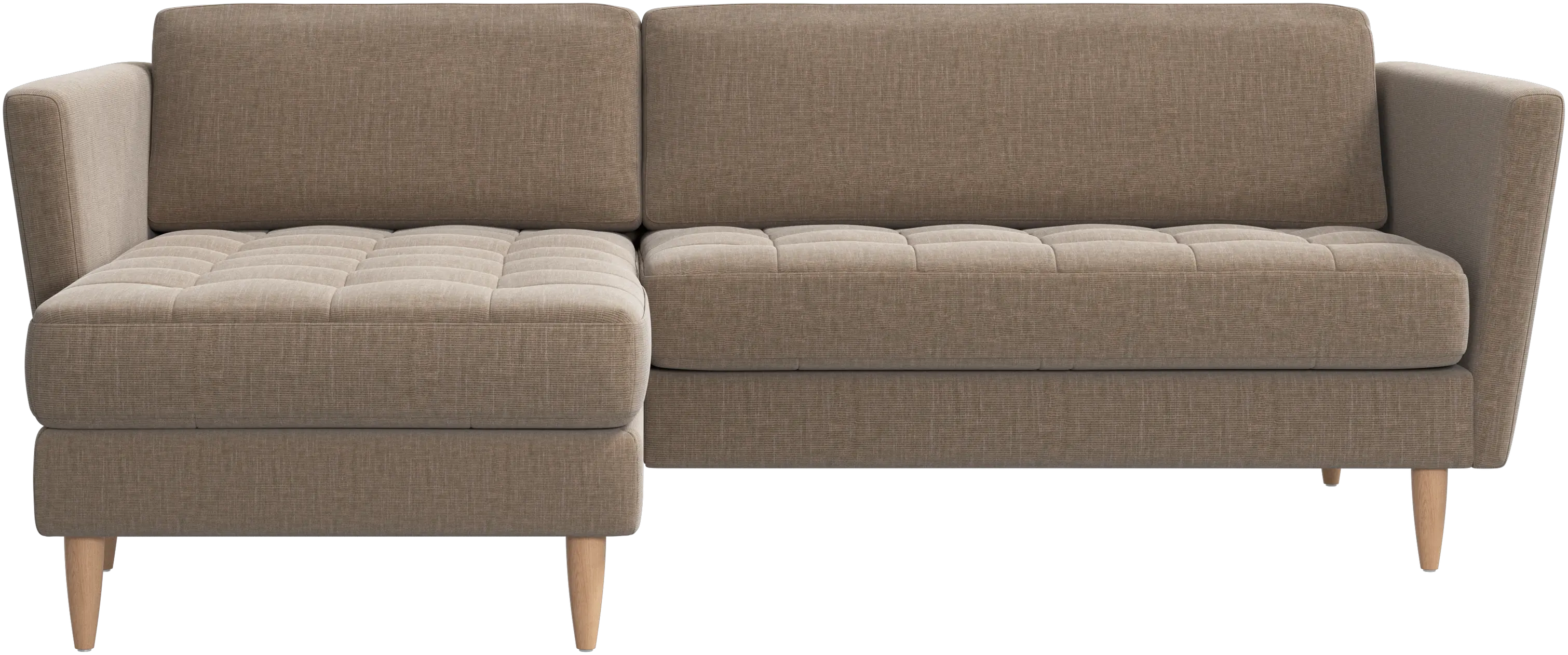 Osaka sofa with resting unit, tufted seat