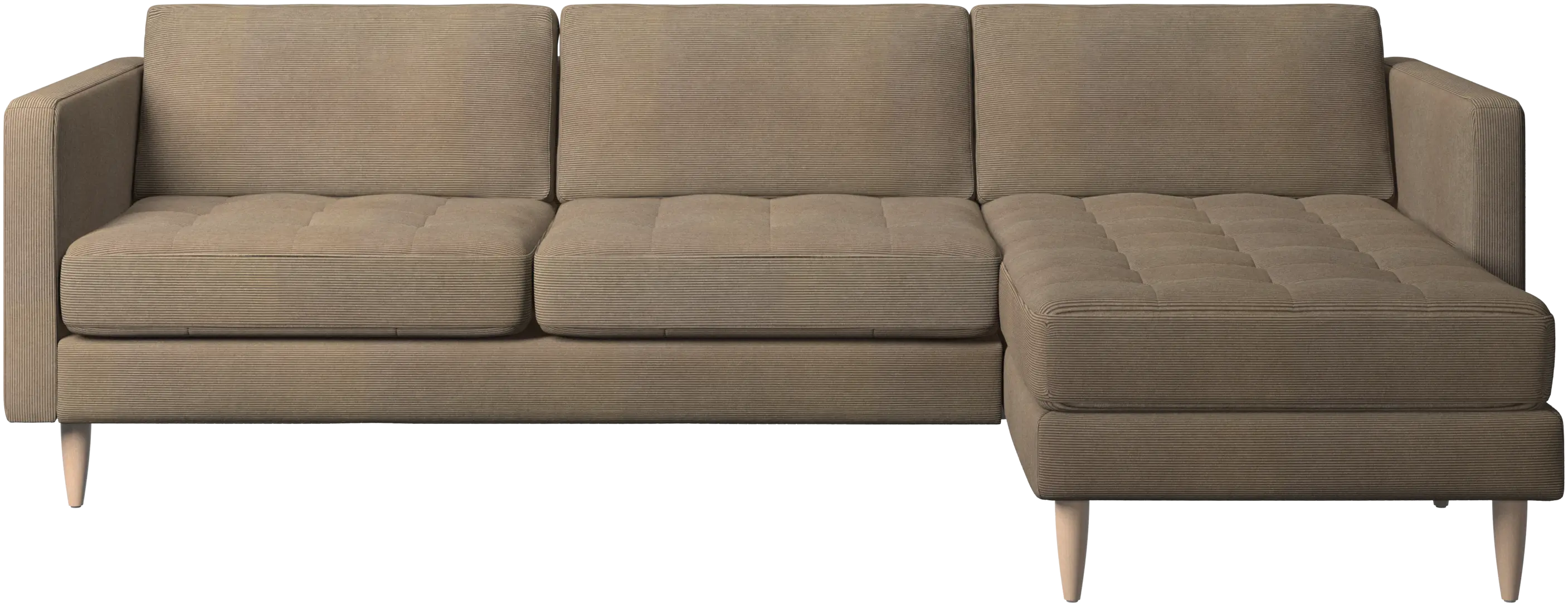 Osaka sofa with resting unit, tufted seat