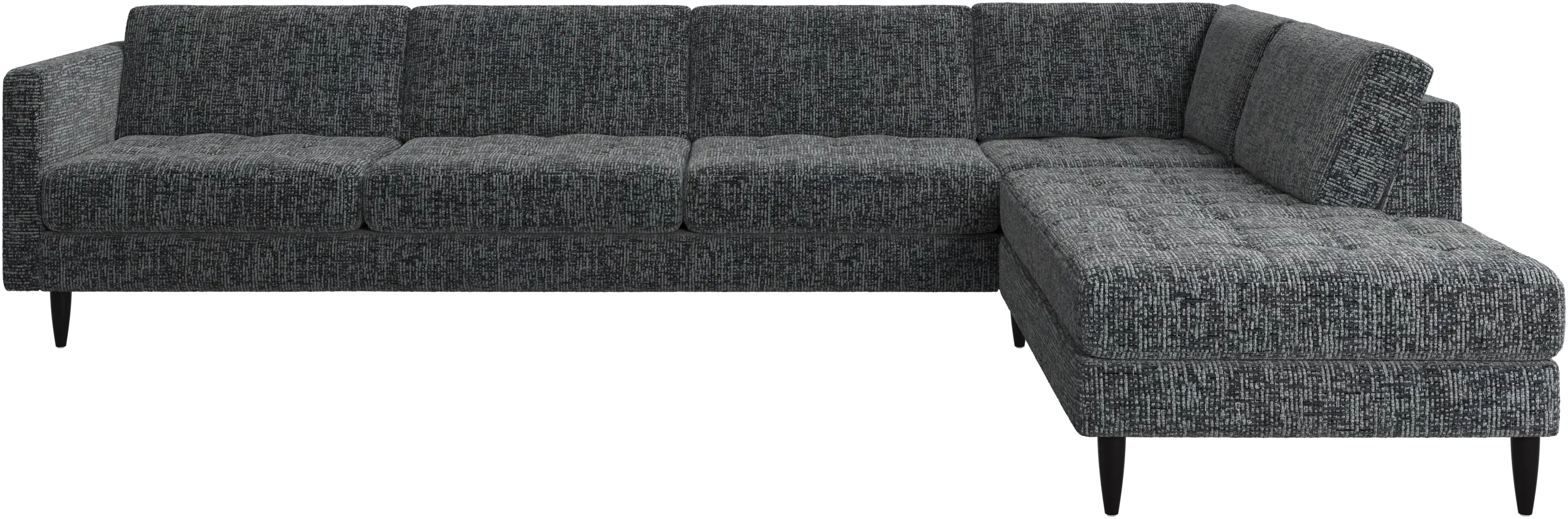 Osaka corner sofa with lounging unit, tufted seat