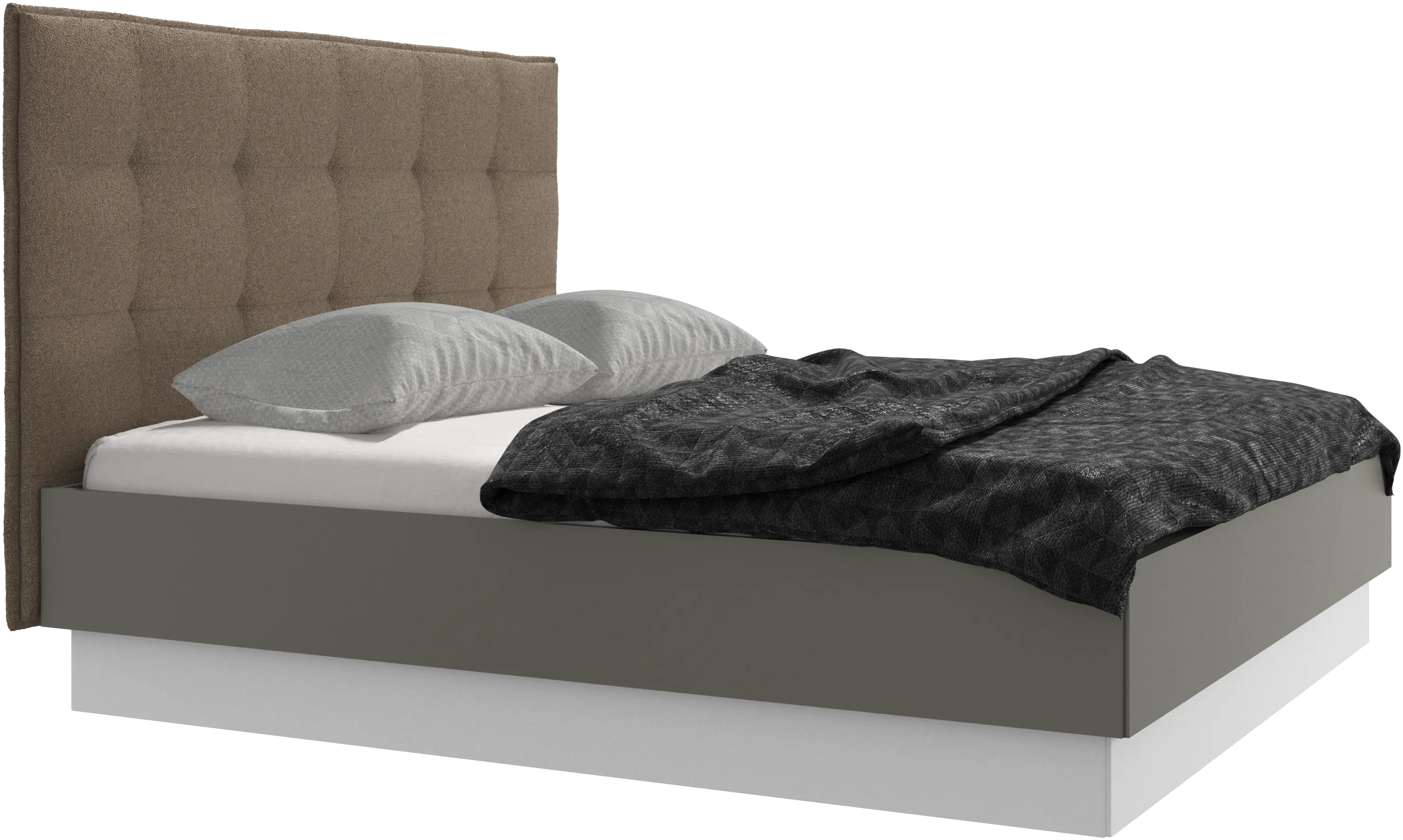 Lugano storage bed with lift-up frame and slats, excl. mattress