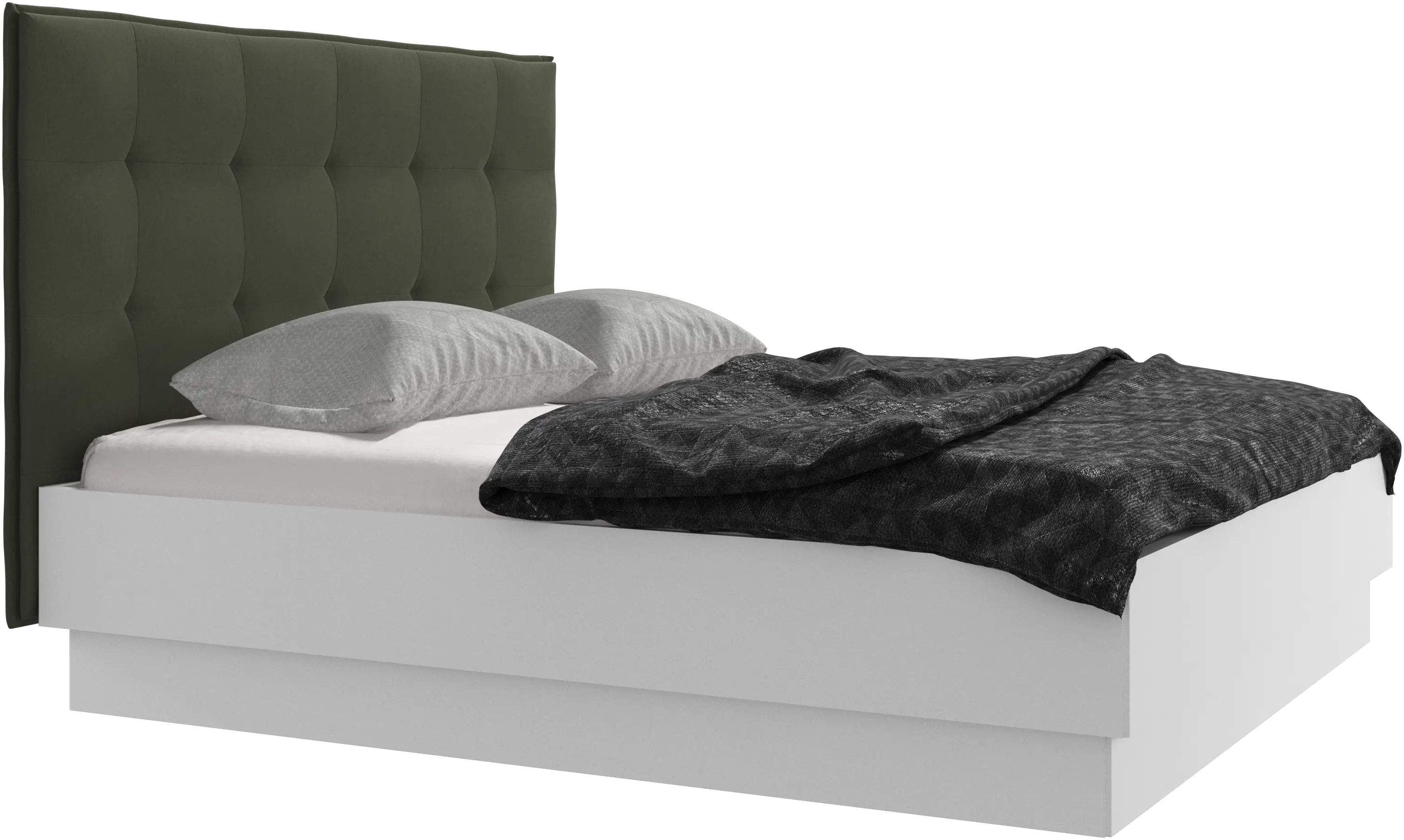 Lugano storage bed with lift-up frame and slats, excl. mattress