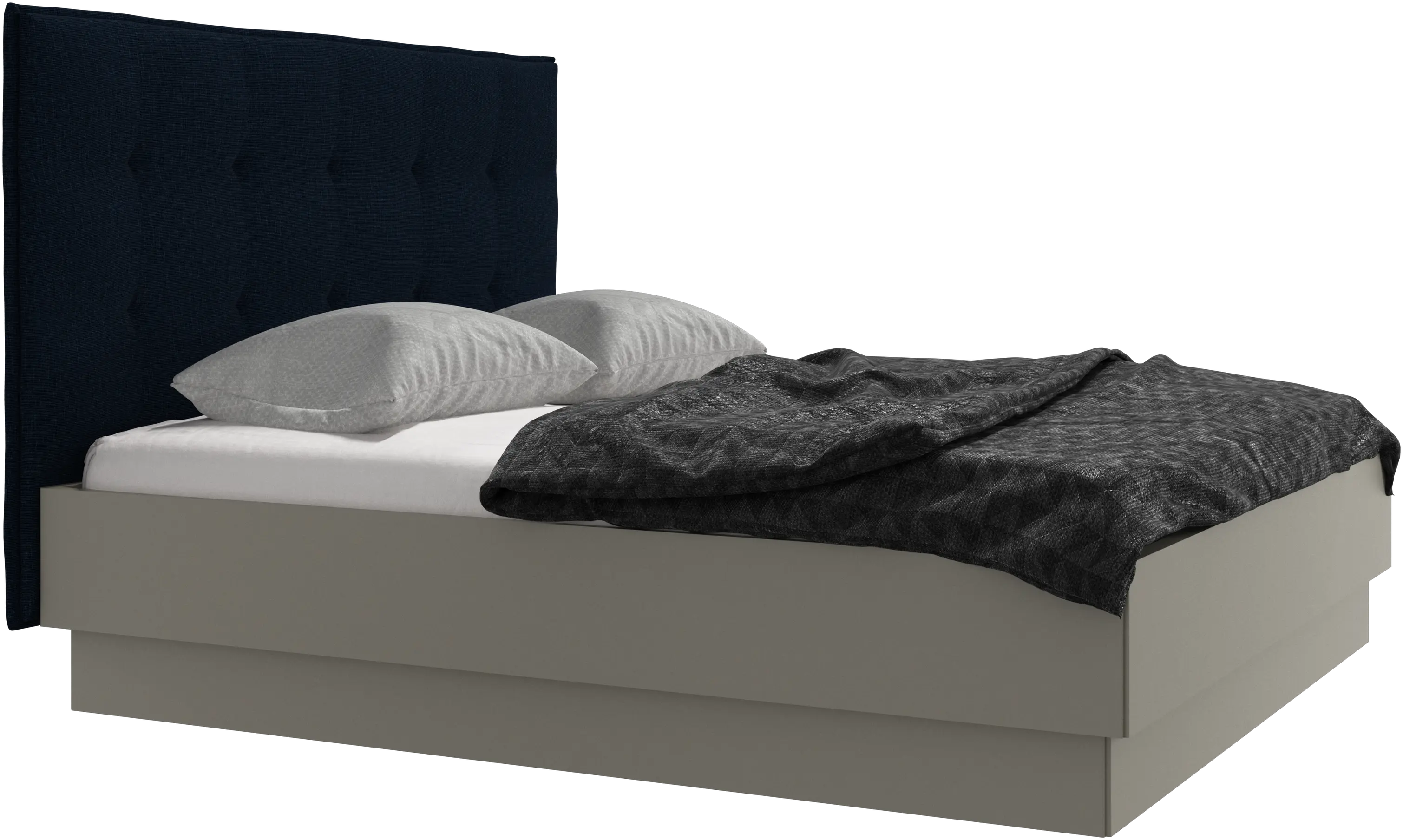 Lugano storage bed with lift-up frame and slats, excl. mattress