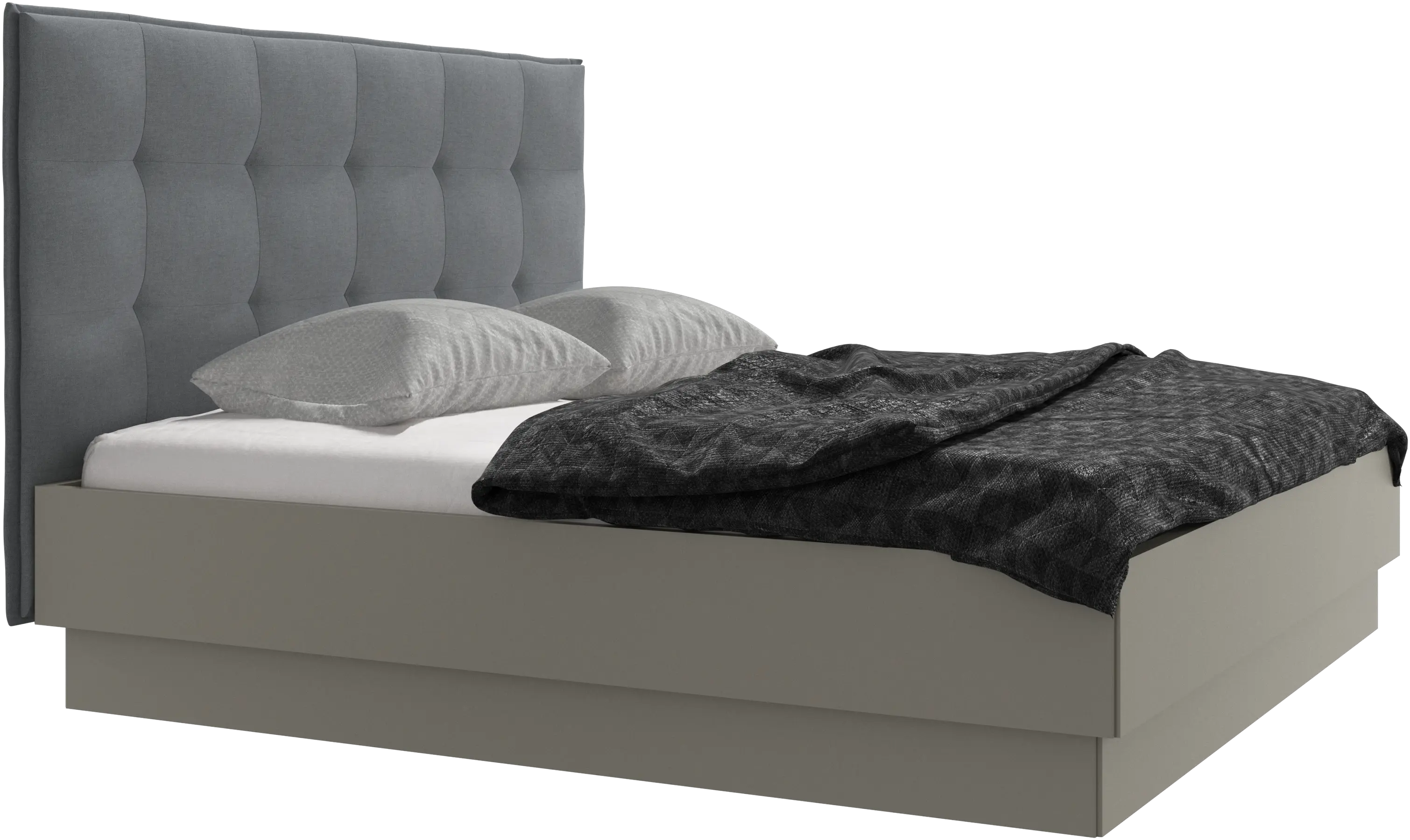 Lugano storage bed with lift-up frame and slats, excl. mattress