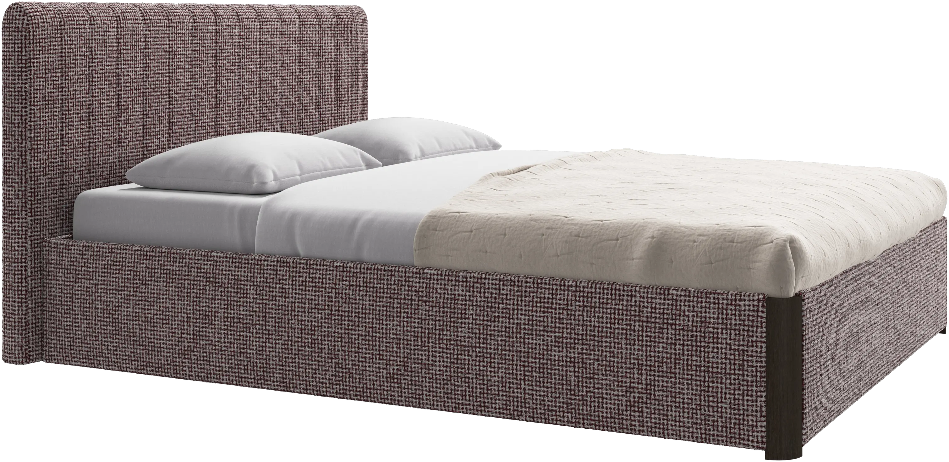Element bed, bed-mounted headboard, with slats and storage solution, excl. mattress