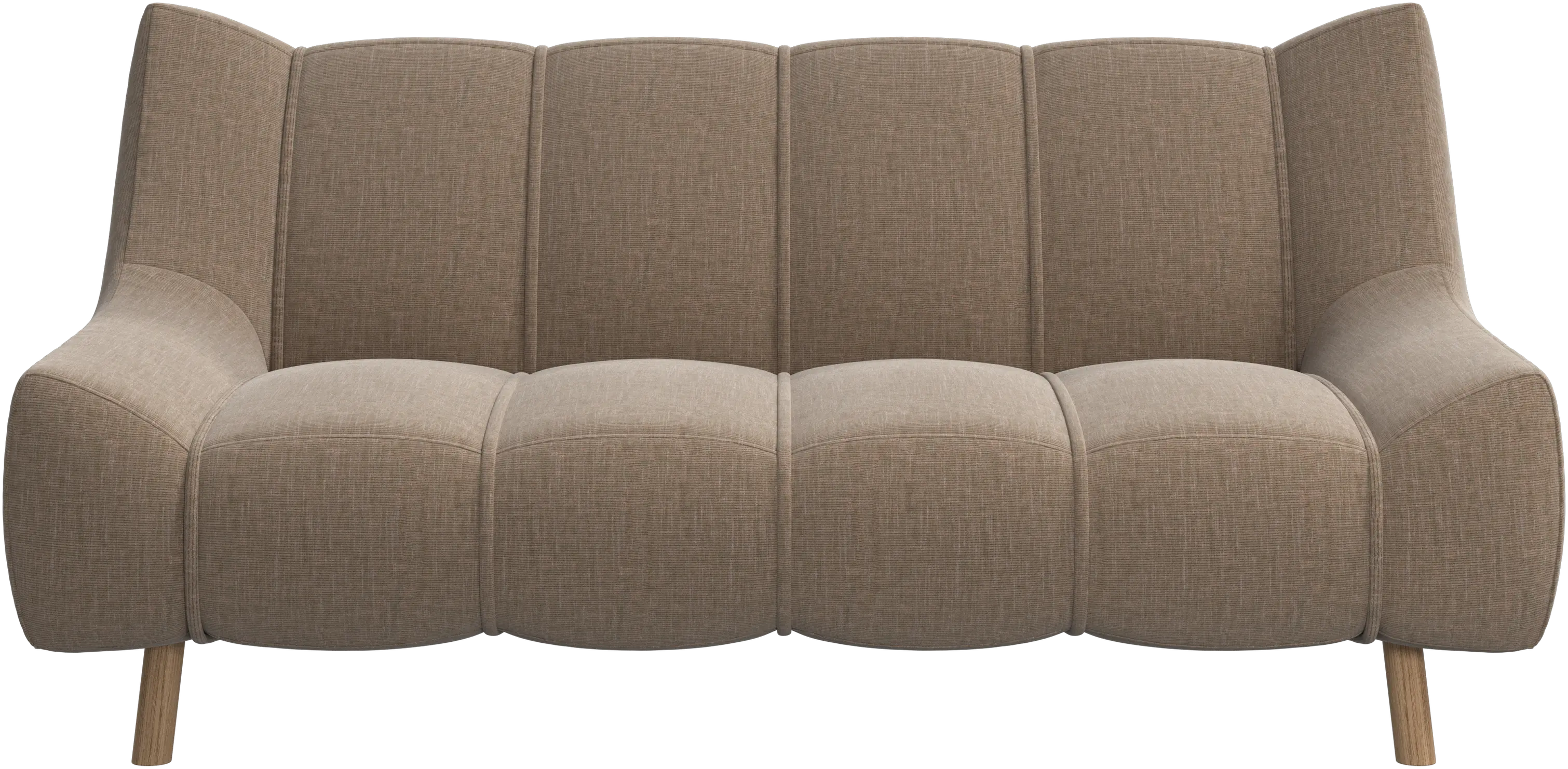 Canapé 2 places Nawabari, jambe en bois