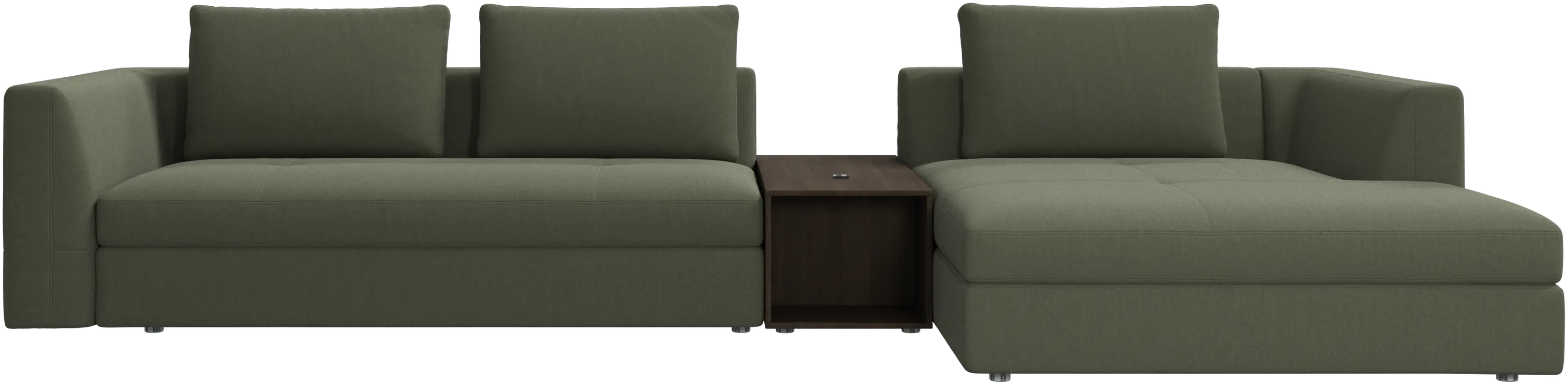 Bergamo chaise longue sofa with storage