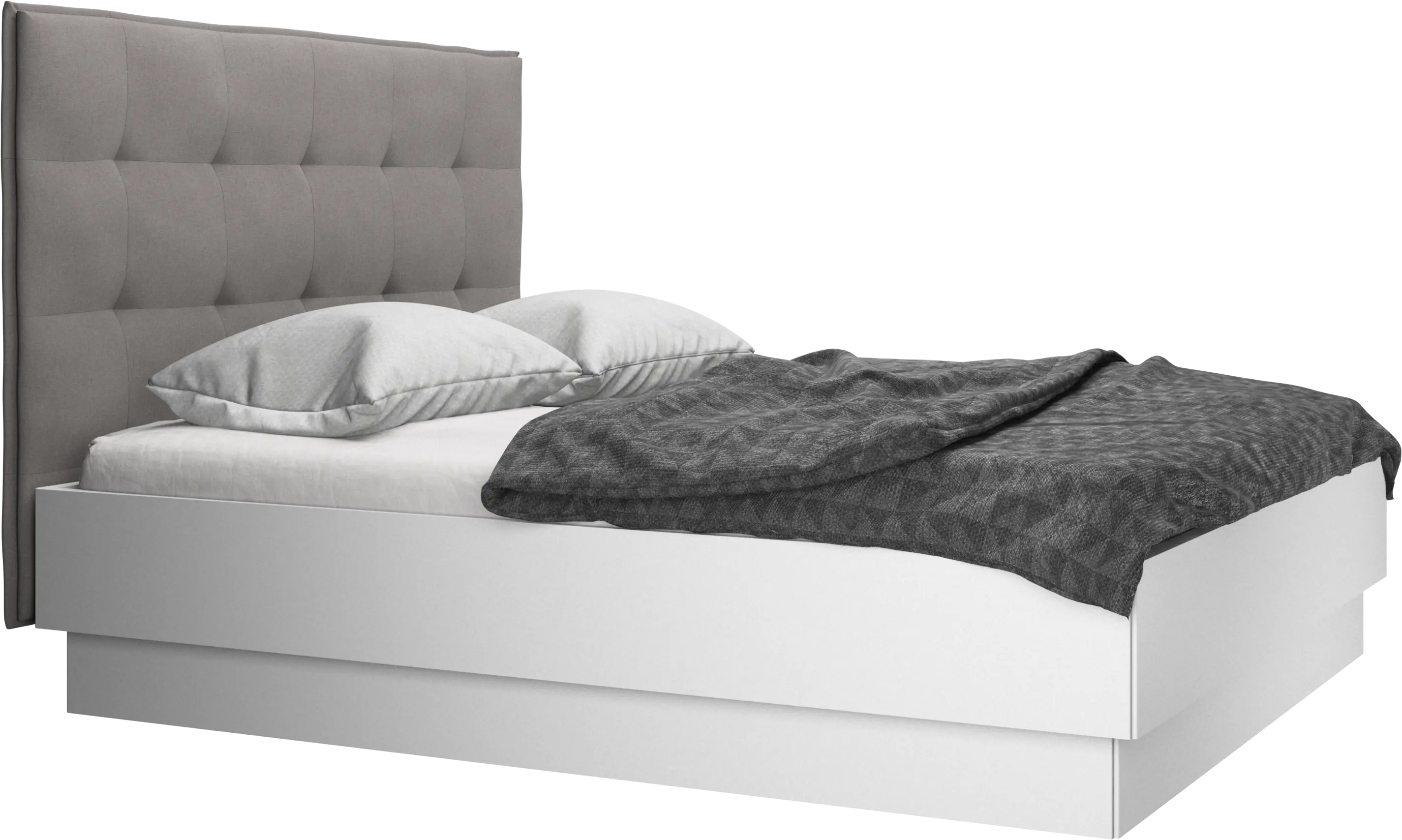 Lugano storage bed with lift-up frame and slats, excl. mattress