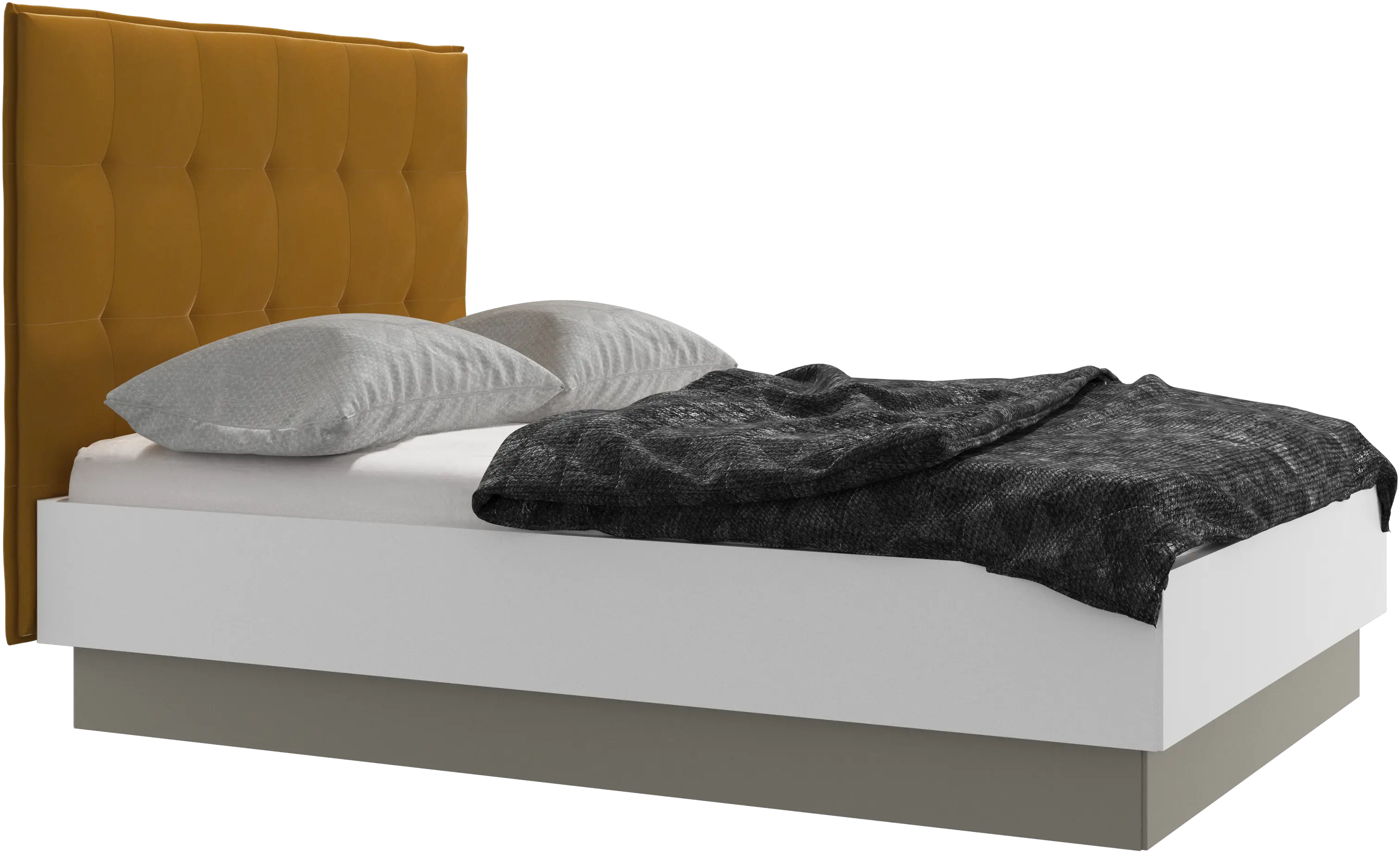 Lugano Bett mit Lattenrost und Staufach unter hochklappbarer Liegefläche, Matratze gegen Aufpreis